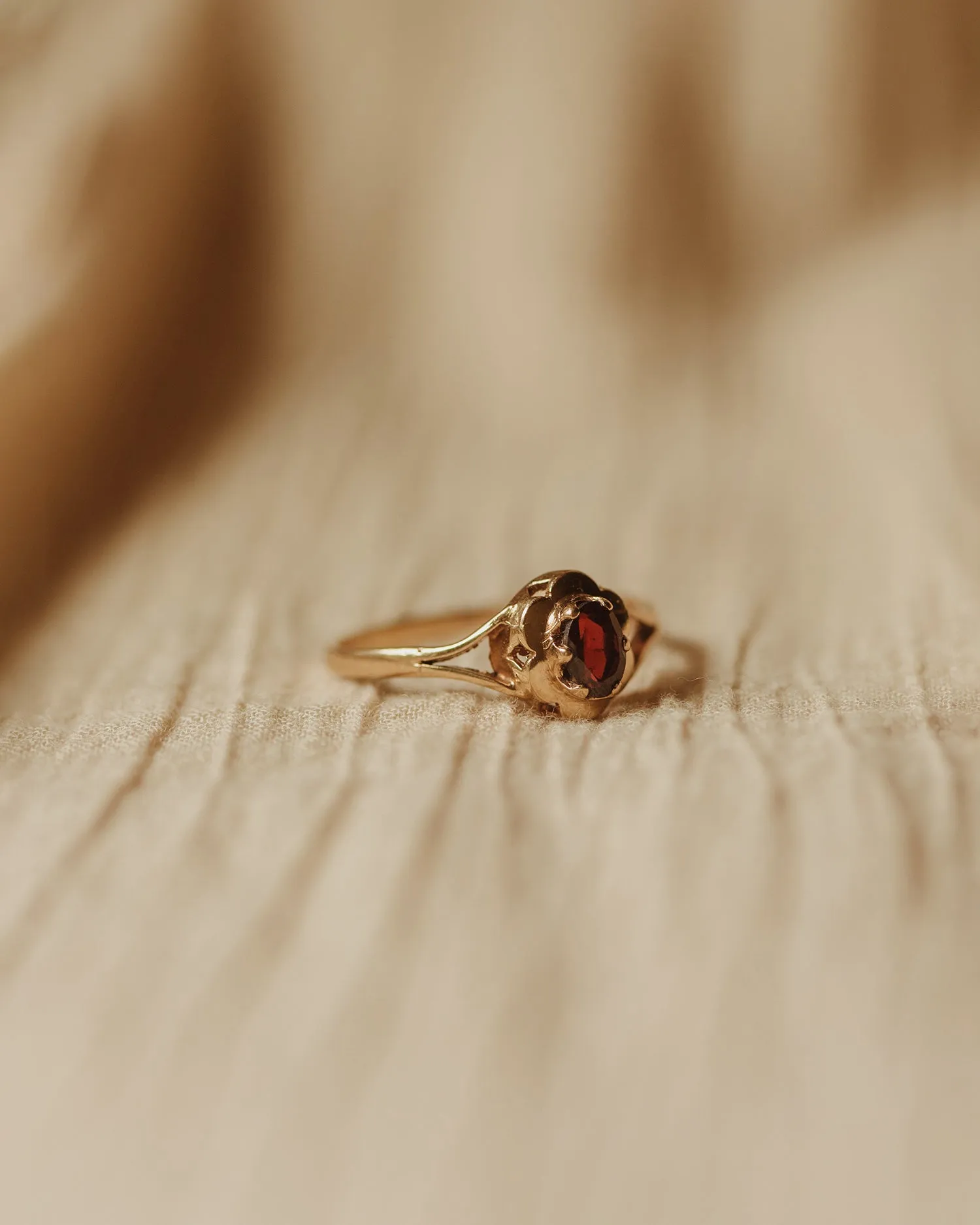 Nora 9ct Gold Garnet Ring sold by Rock n Rose product image thumbnail 3