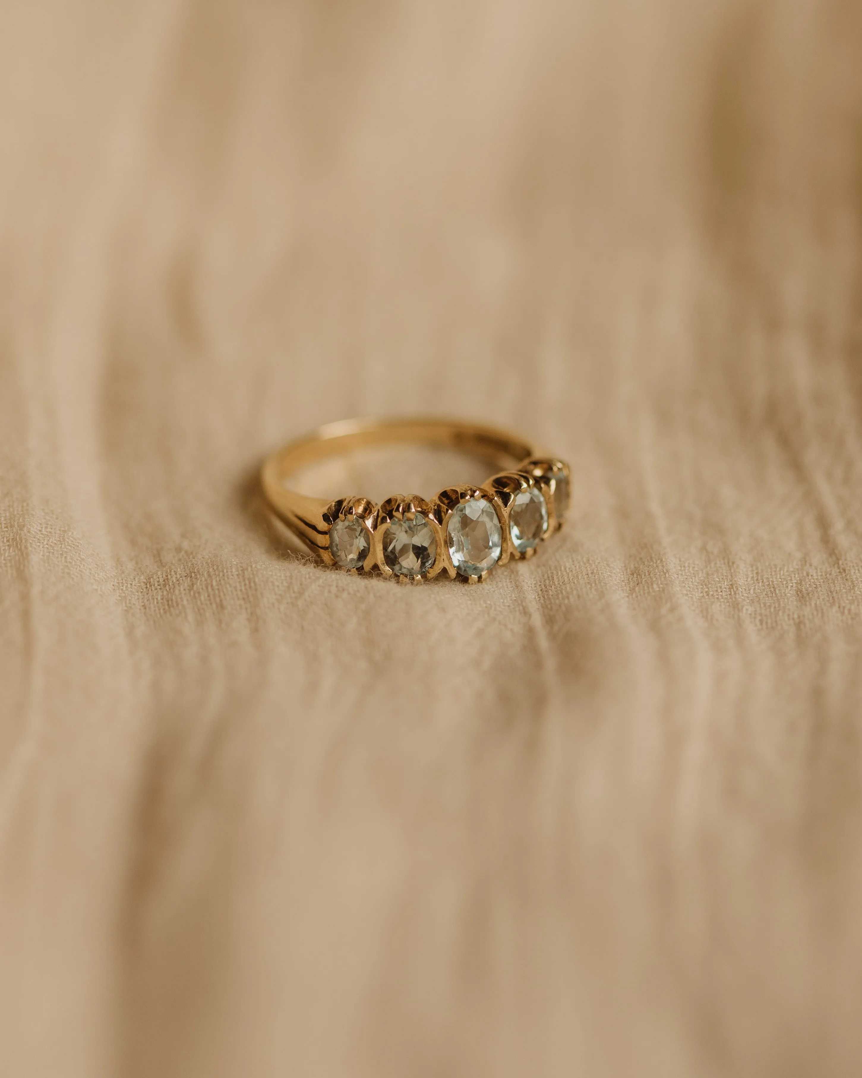 Betty Vintage 9ct Gold Aquamarine Ring sold by Rock n Rose product image thumbnail 3