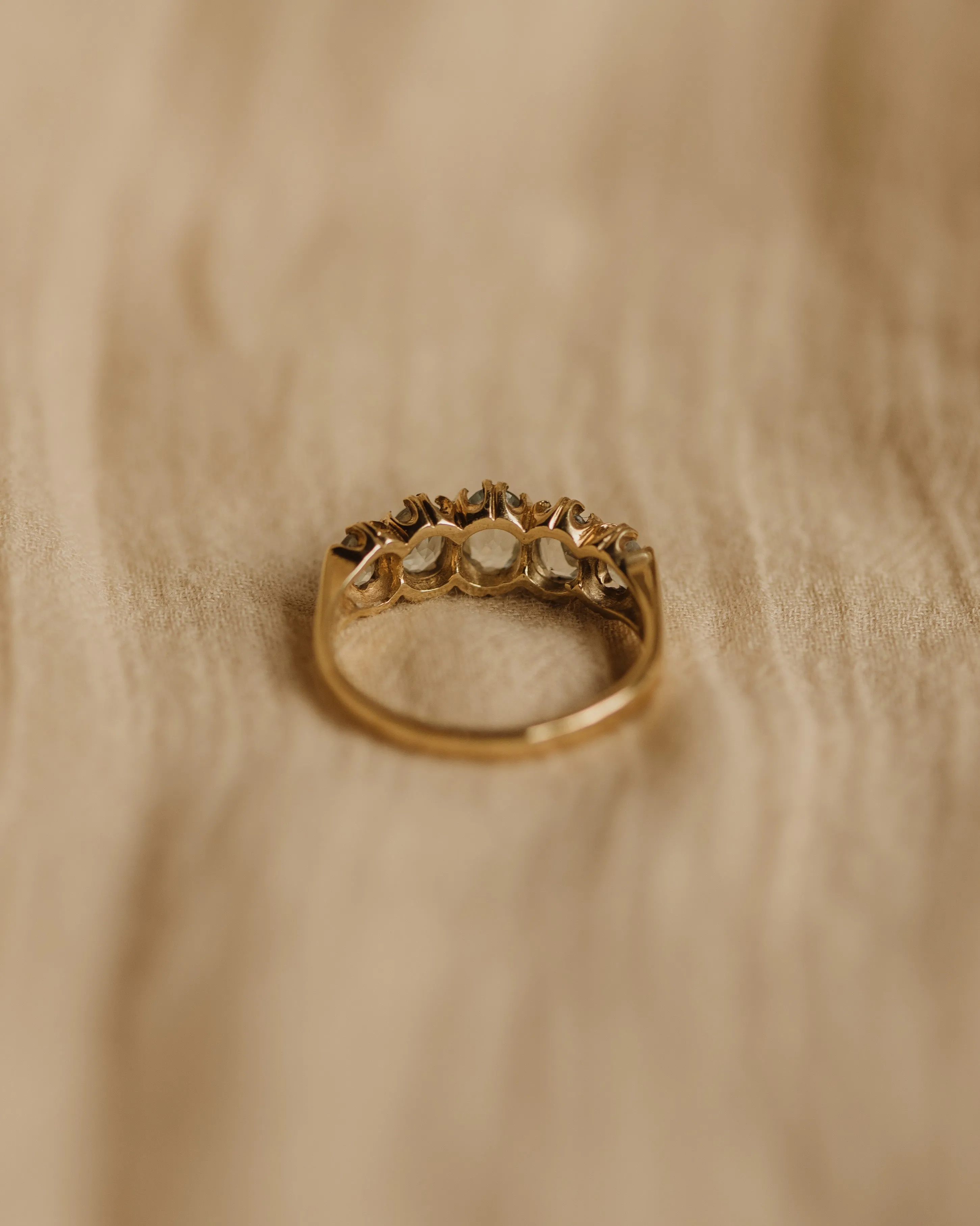 Betty Vintage 9ct Gold Aquamarine Ring sold by Rock n Rose product image thumbnail 4