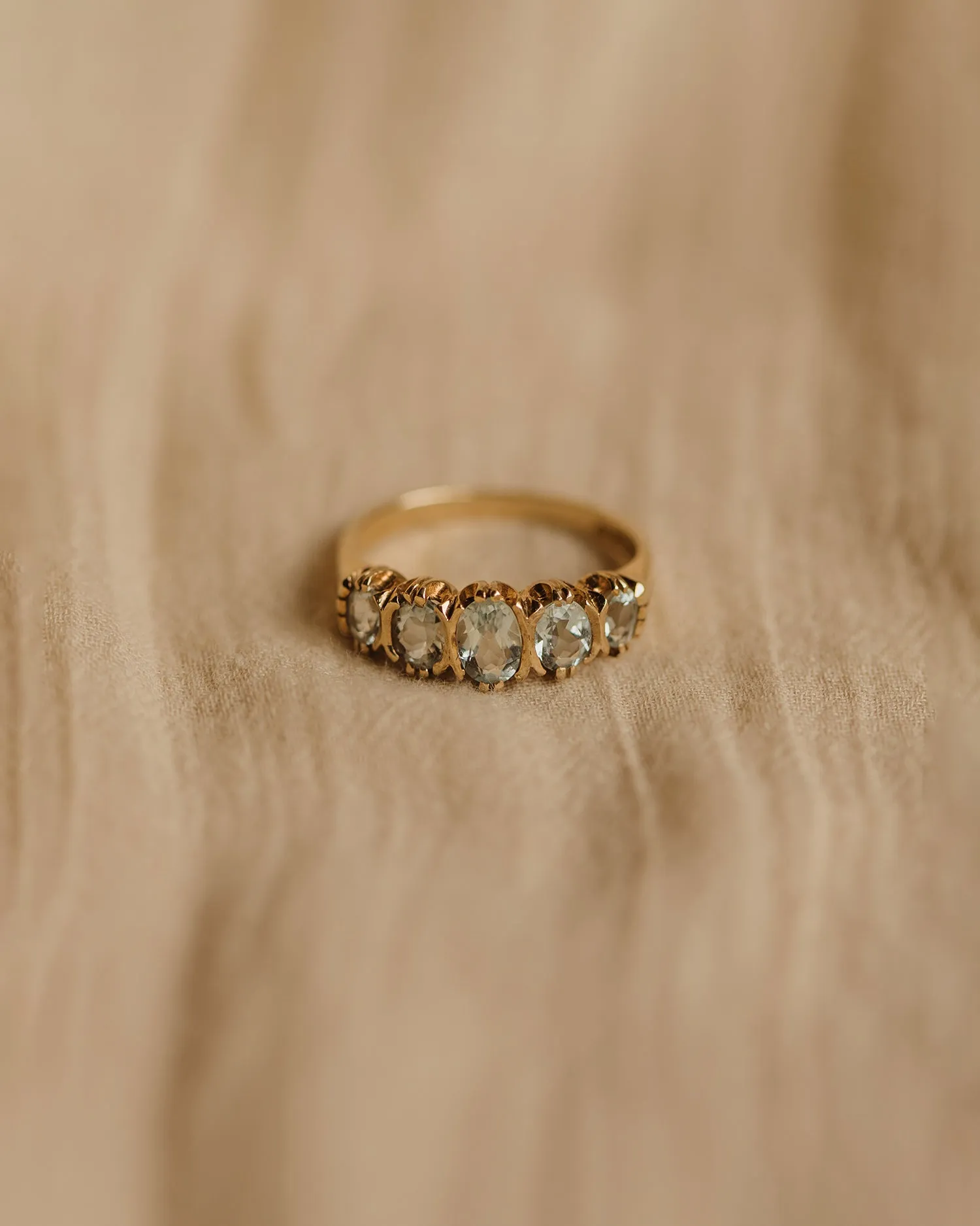 Betty Vintage 9ct Gold Aquamarine Ring sold by Rock n Rose