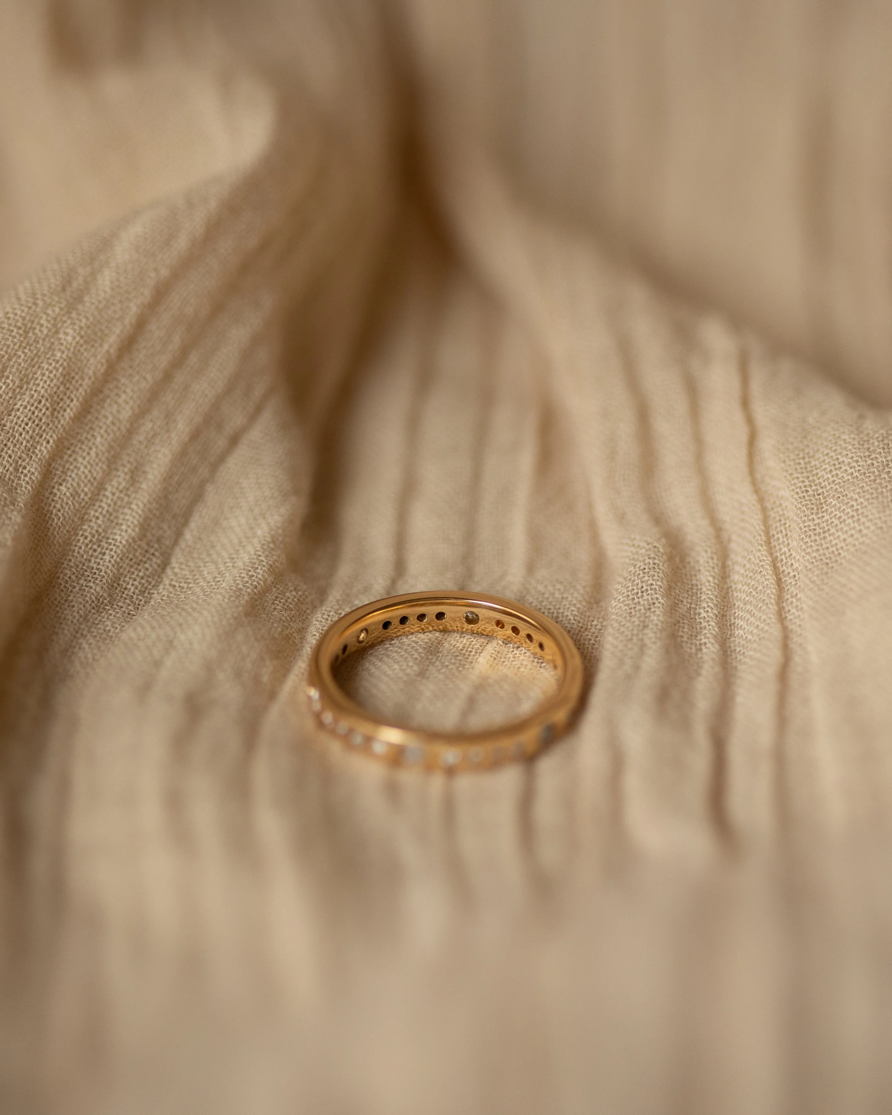 Audrey Vintage 18ct Gold Diamond Eternity Ring sold by Rock n Rose product image thumbnail 4