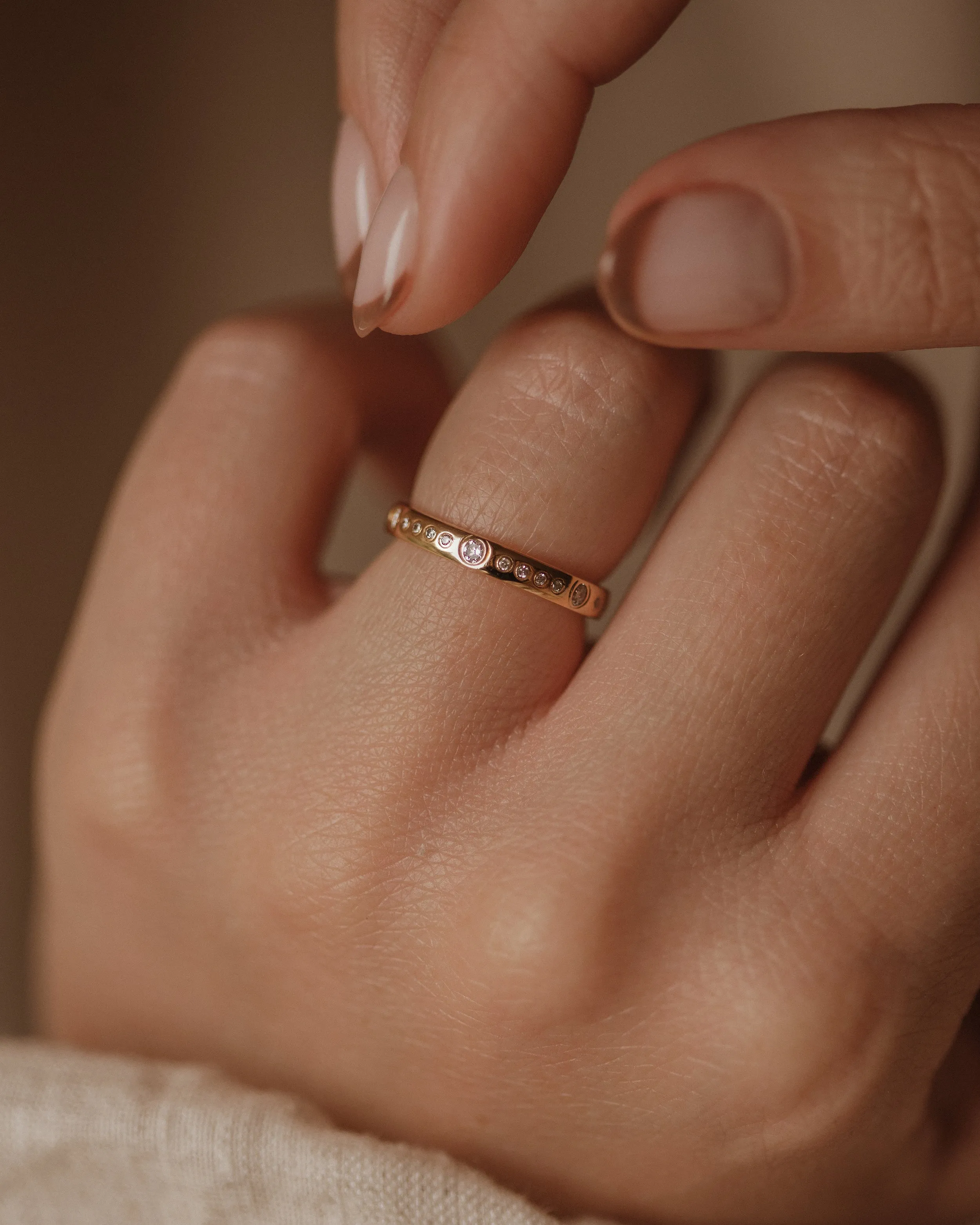 Audrey Vintage 18ct Gold Diamond Eternity Ring sold by Rock n Rose product image thumbnail 2