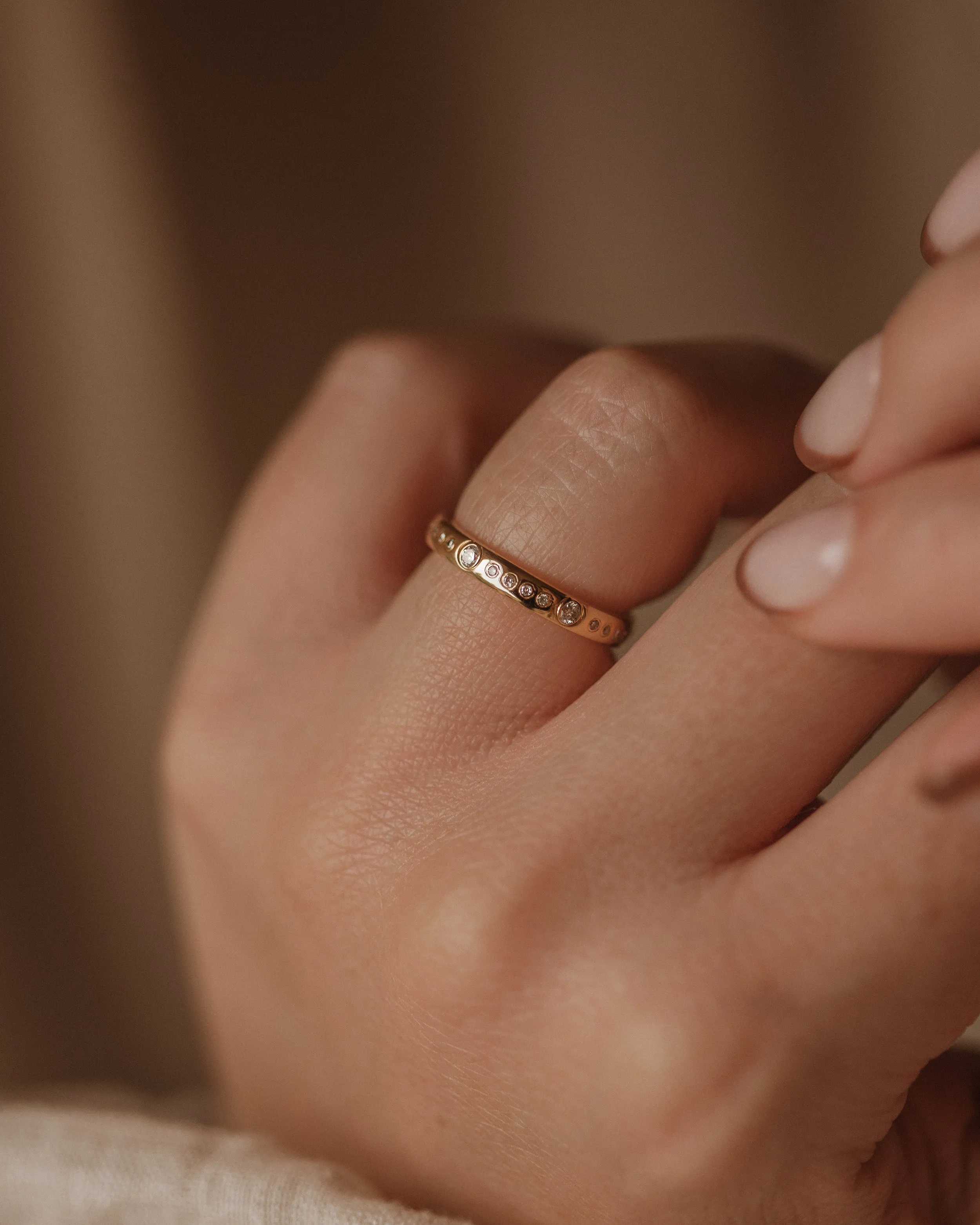 Audrey Vintage 18ct Gold Diamond Eternity Ring sold by Rock n Rose product image thumbnail 3