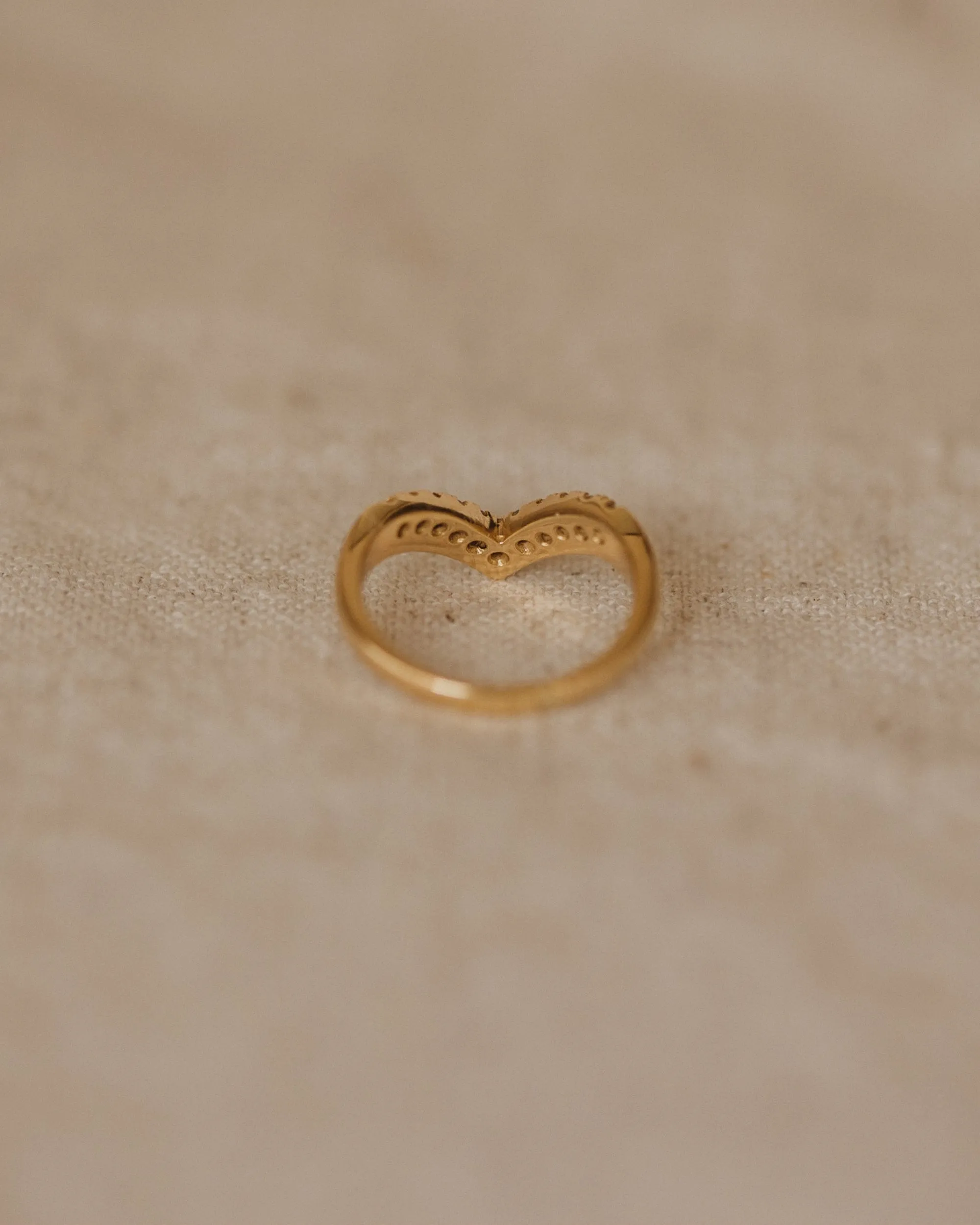 Camelia 1981 18ct Gold Diamond Wishbone Ring sold by Rock n Rose product image thumbnail 5
