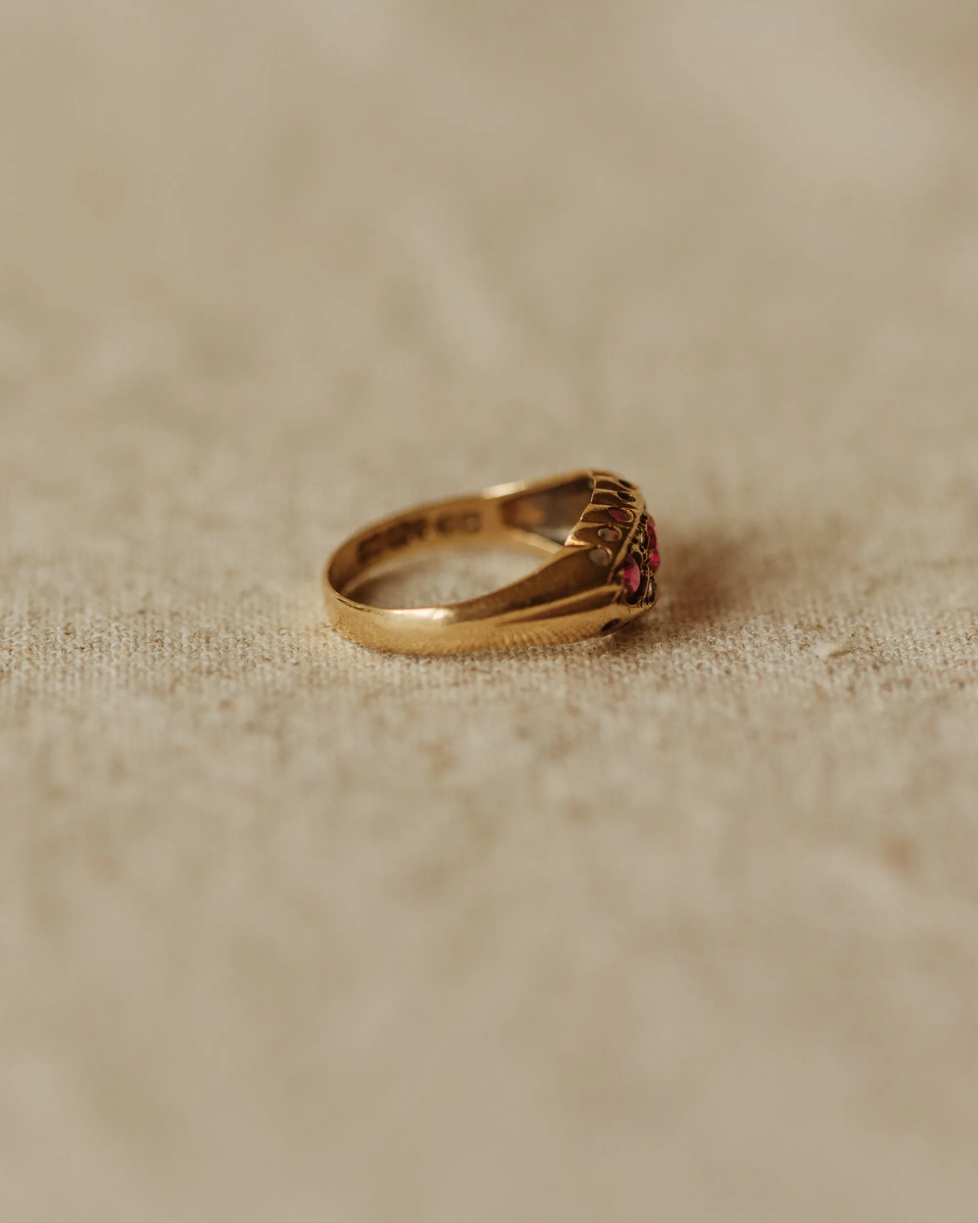 Flossie 1969 9ct Gold Ruby & Diamond Ring sold by Rock n Rose product image thumbnail 5