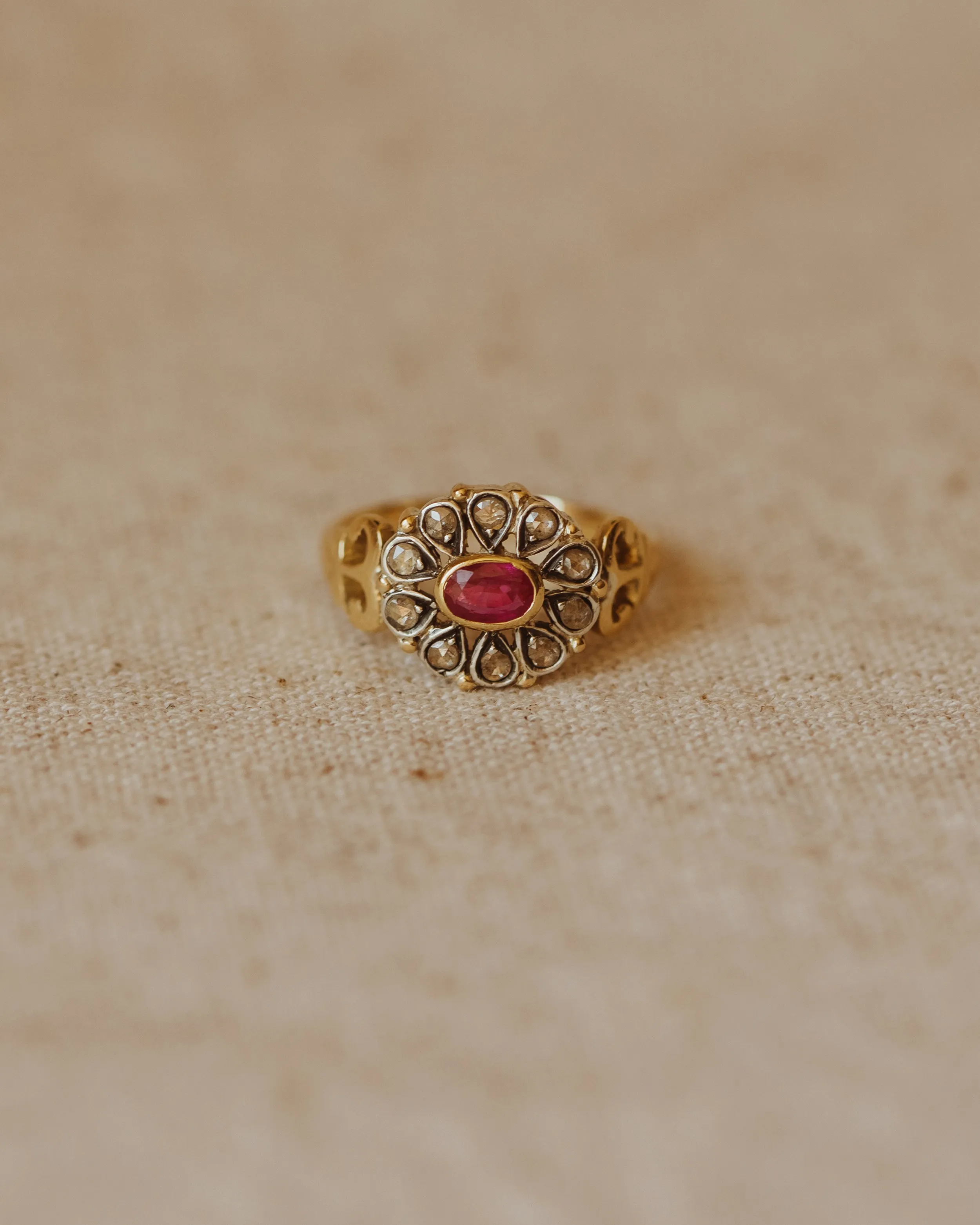 Juniper Antique 18ct Gold Ruby & Diamond Ring sold by Rock n Rose product image thumbnail 2