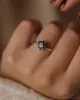 Emma 1983 Vintage 18ct White Gold Sapphire & Diamond Cluster Ring sold by Rock n Rose