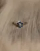 Emma 1983 Vintage 18ct White Gold Sapphire & Diamond Cluster Ring sold by Rock n Rose