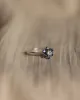 Emma 1983 Vintage 18ct White Gold Sapphire & Diamond Cluster Ring sold by Rock n Rose