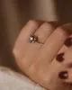 Emma 1983 Vintage 18ct White Gold Sapphire & Diamond Cluster Ring sold by Rock n Rose