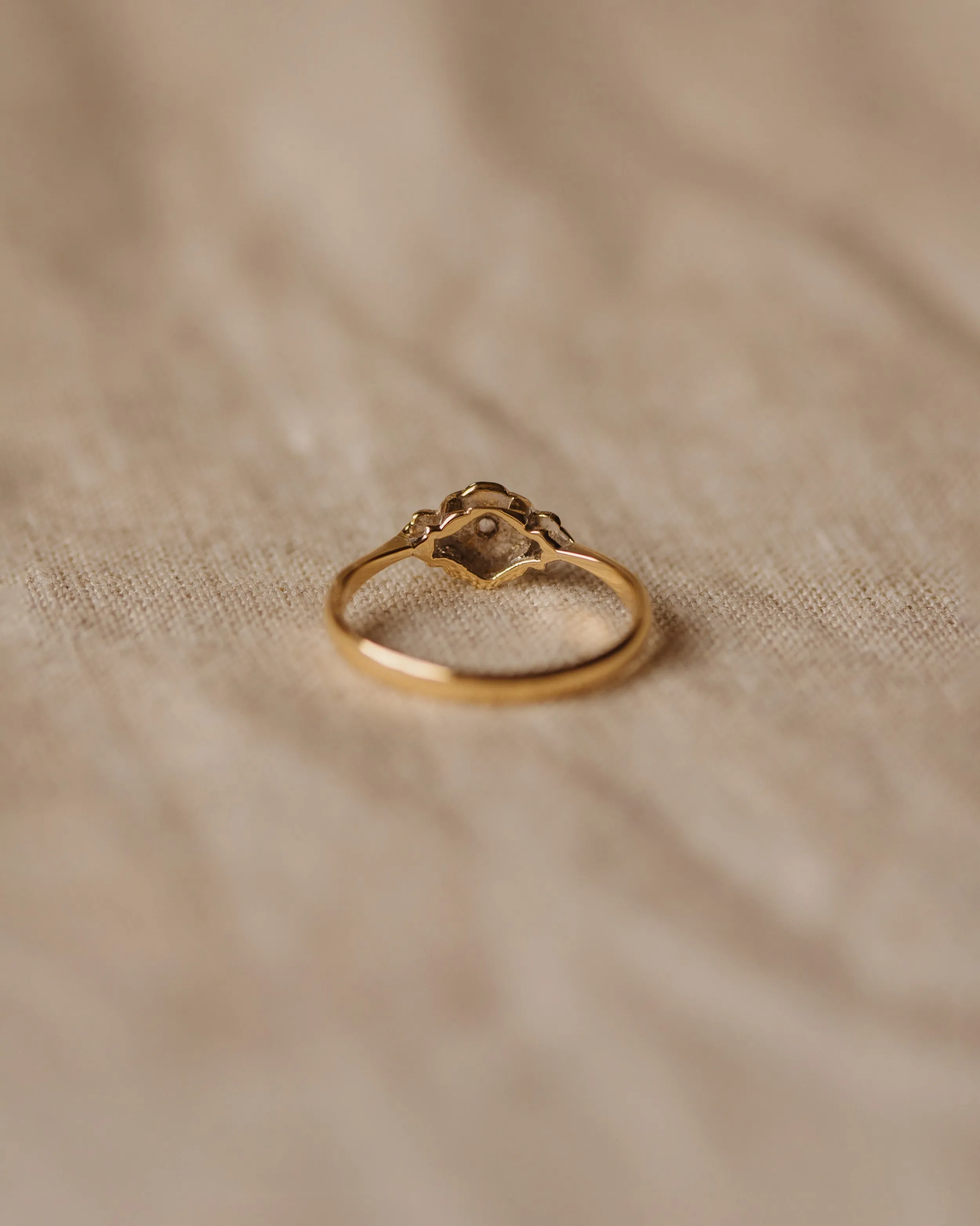 Honora Antique Art Deco 9ct Gold Diamond Ring sold by Rock n Rose product image thumbnail 5