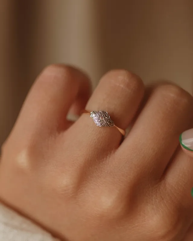 Honora Antique Art Deco 9ct Gold Diamond Ring sold by Rock n Rose