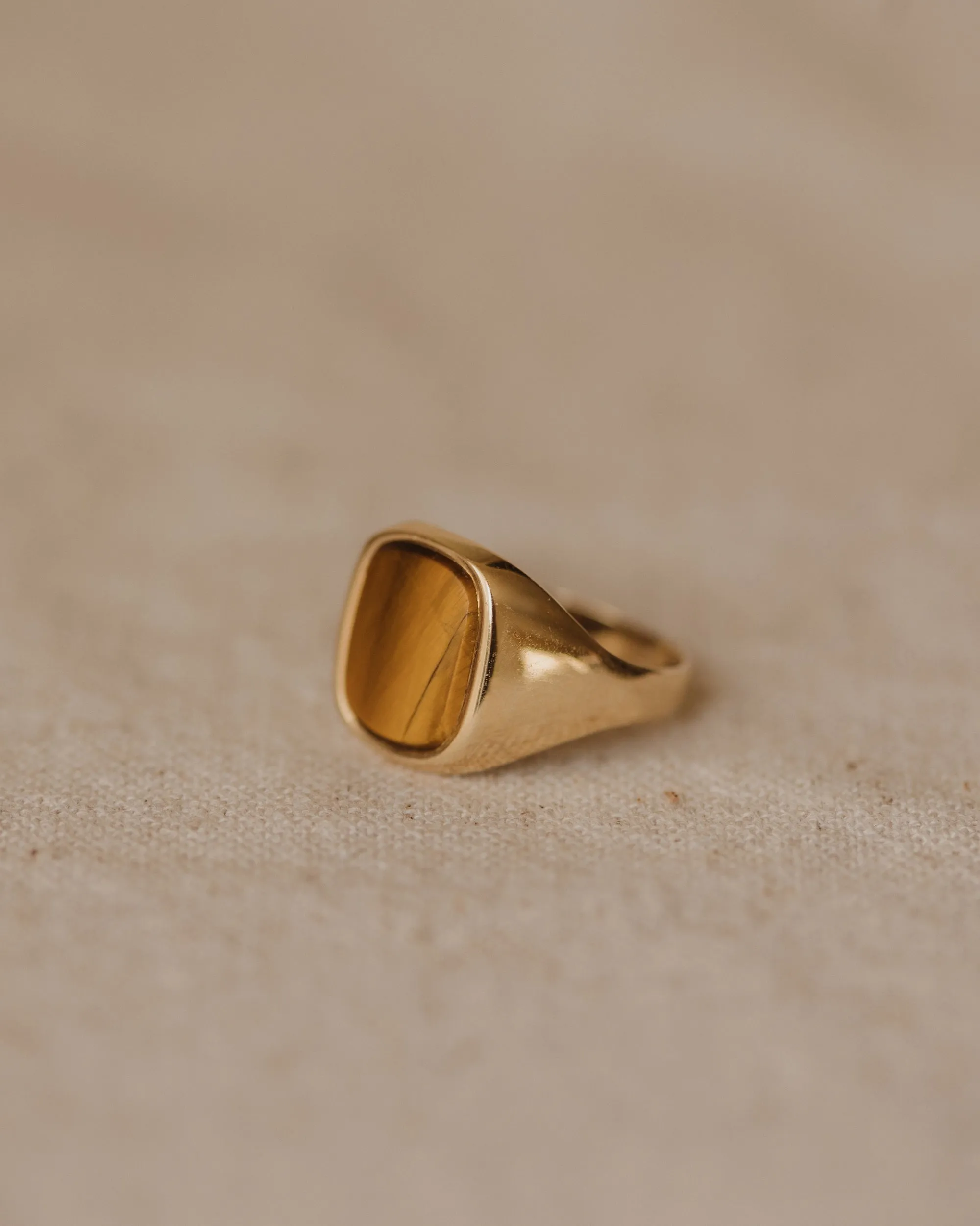 Thelma 1981 9ct Gold Tiger Eye Signet Ring sold by Rock n Rose product image thumbnail 4