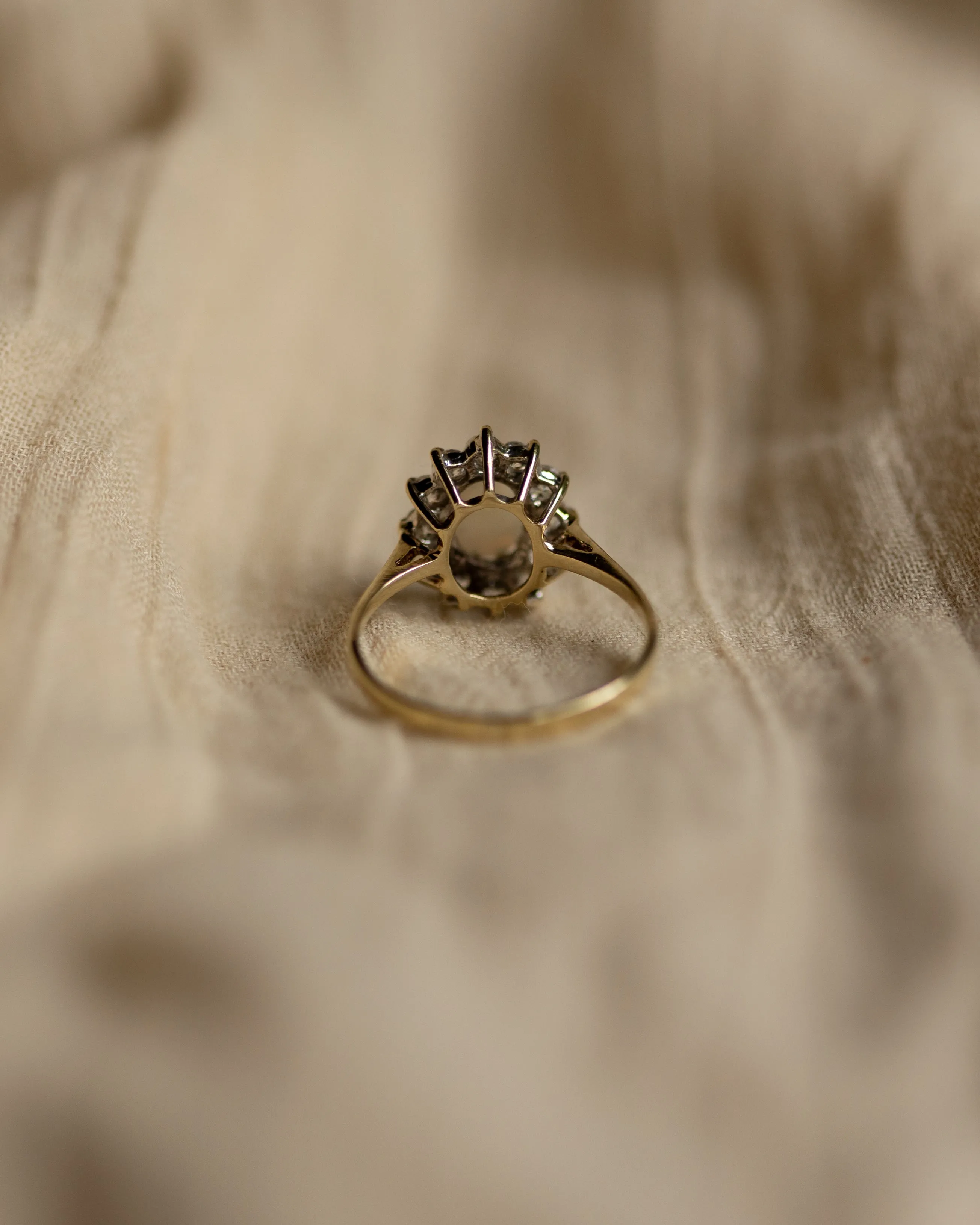 Claudie 1987 Vintage 9ct Gold Opal & Diamond Cluster Ring sold by Rock n Rose product image thumbnail 5