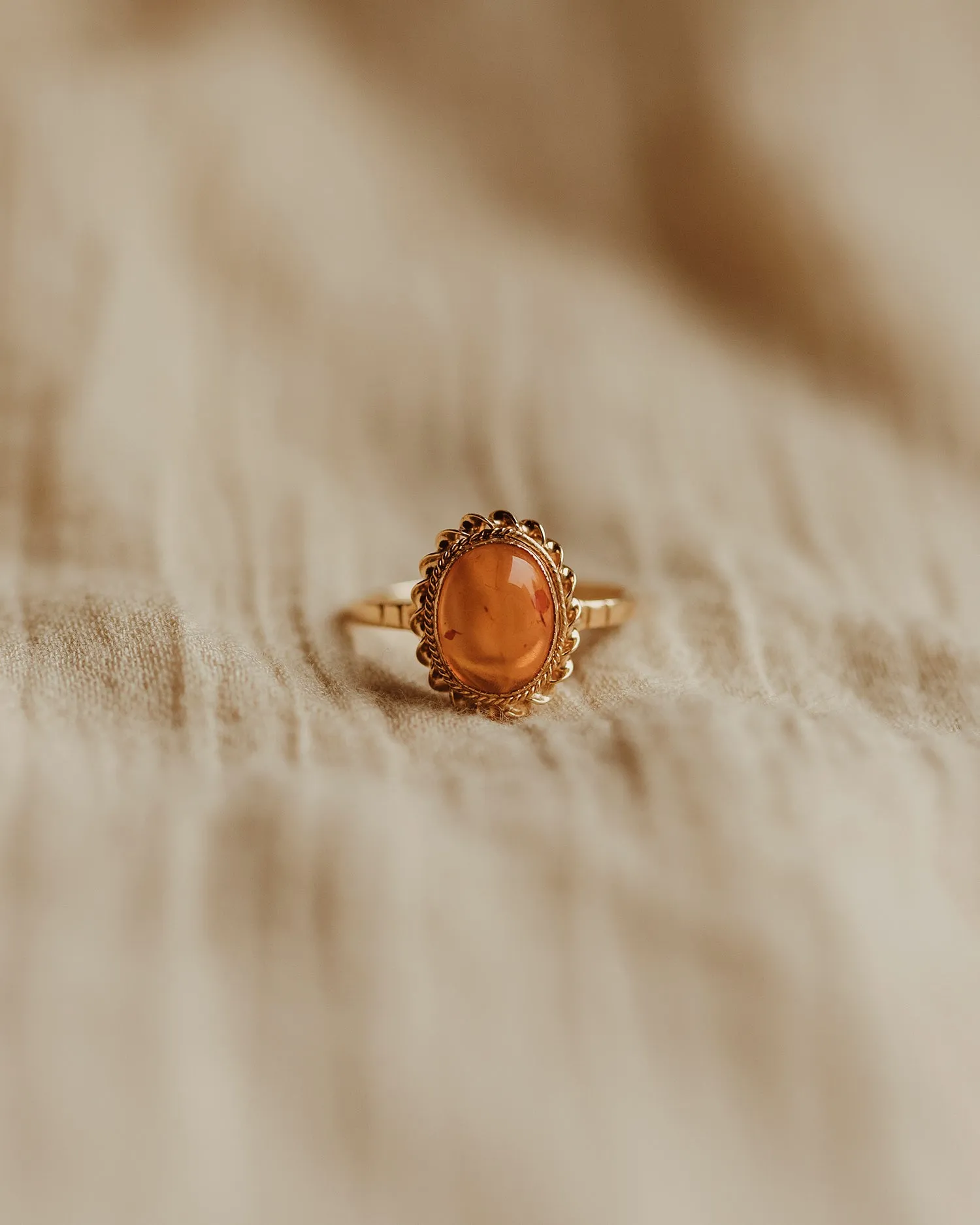 Dolly 9ct Gold Amber Ring sold by Rock n Rose