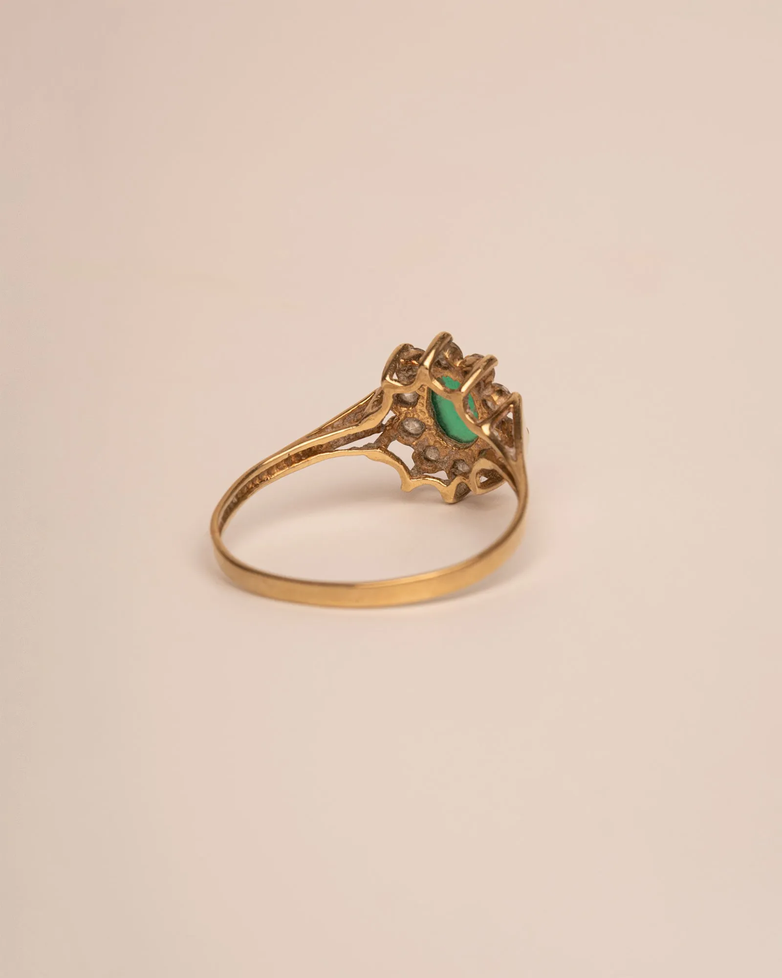 Maggie 9ct Gold Emerald Cluster Ring sold by Rock n Rose product image thumbnail 5