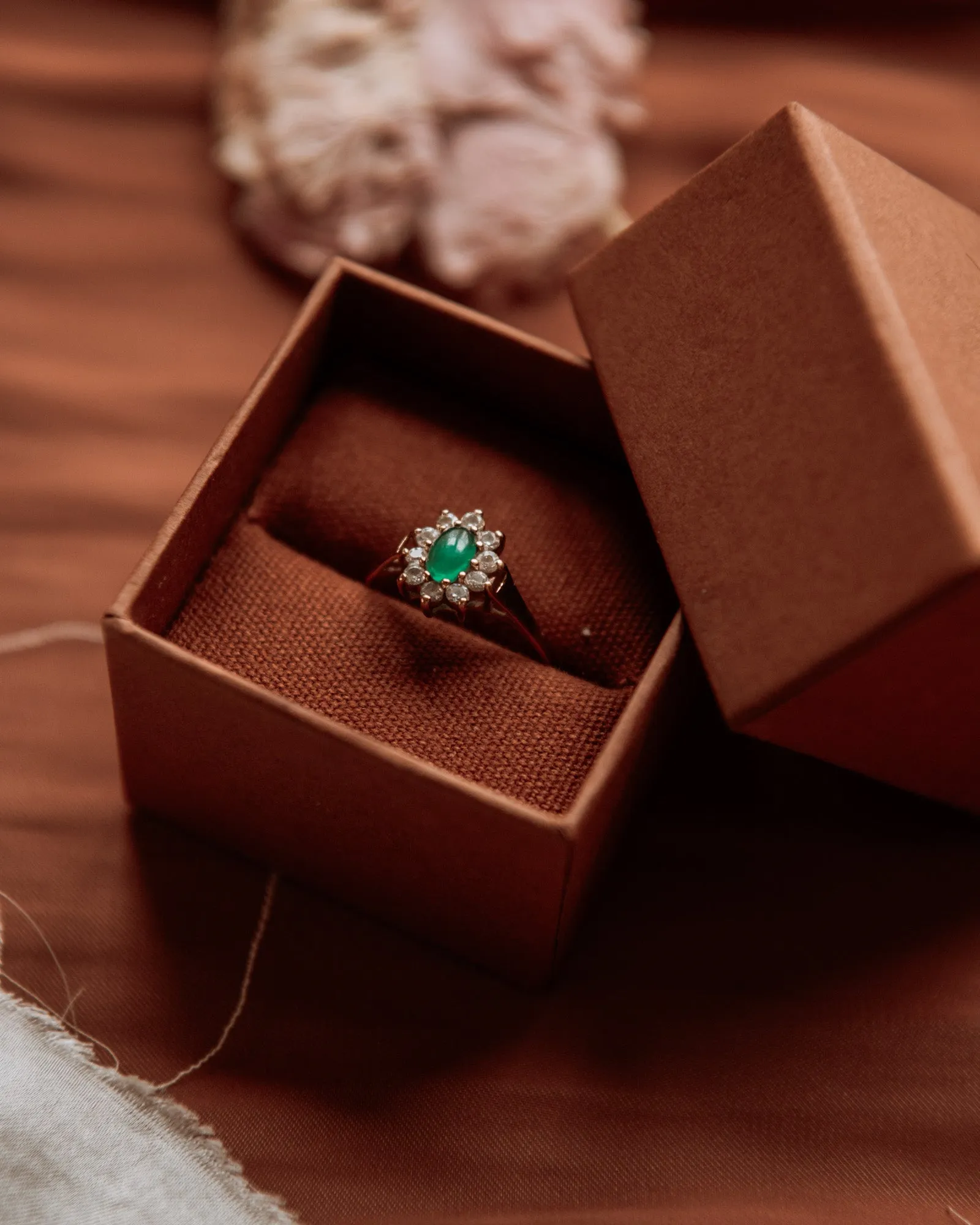 Maggie 9ct Gold Emerald Cluster Ring sold by Rock n Rose product image thumbnail 2