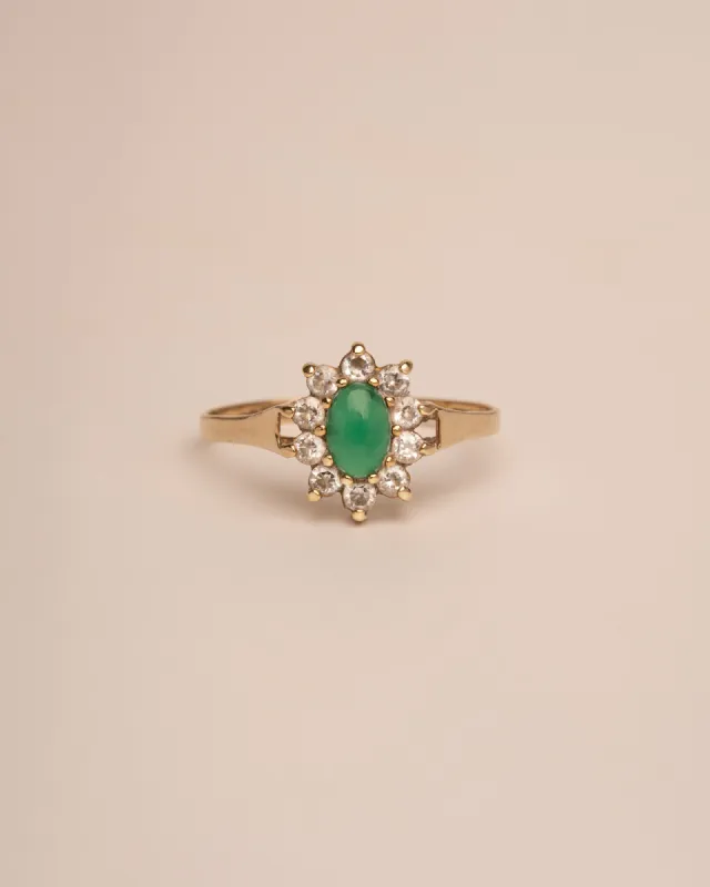 Maggie 9ct Gold Emerald Cluster Ring sold by Rock n Rose