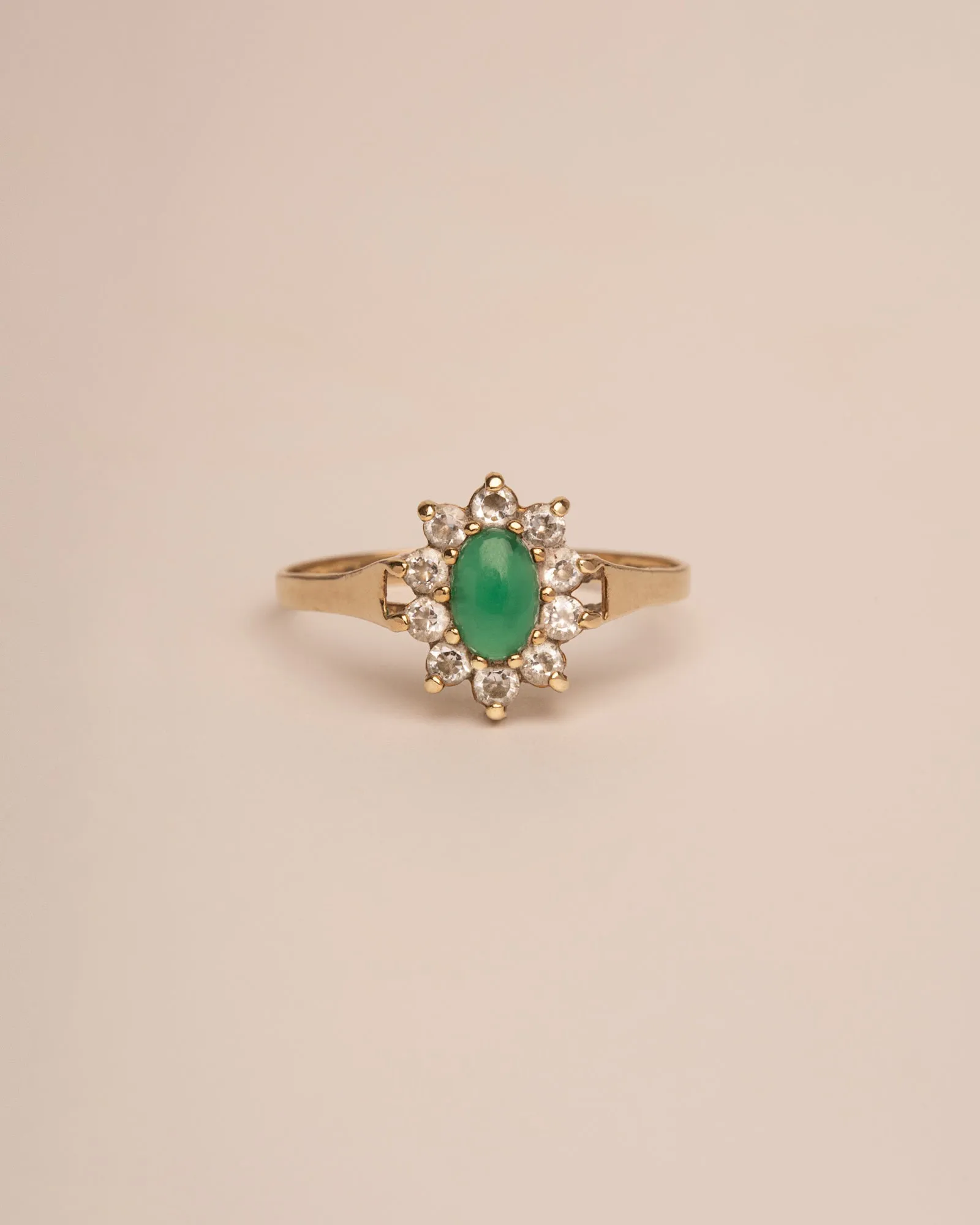 Maggie 9ct Gold Emerald Cluster Ring sold by Rock n Rose