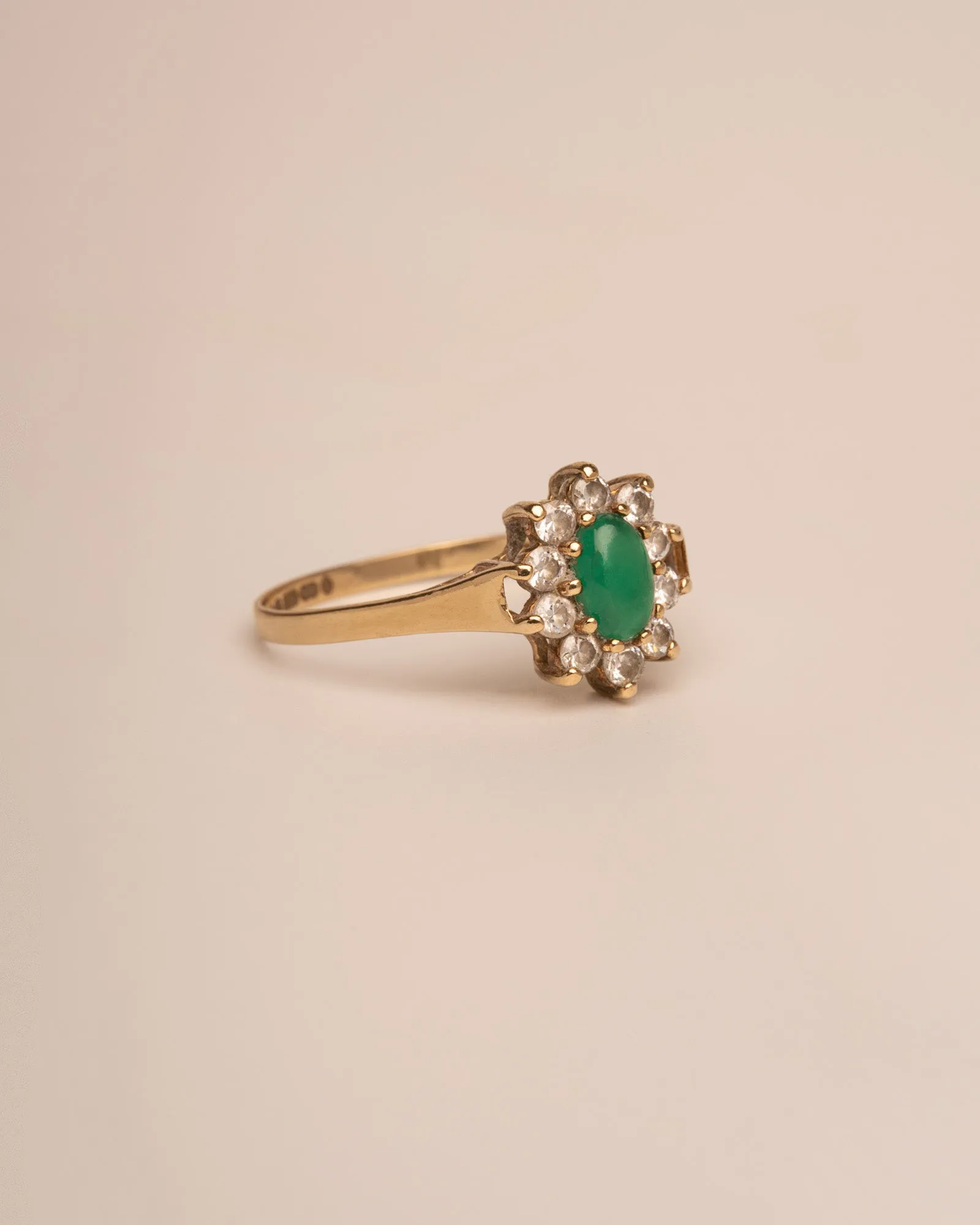 Maggie 9ct Gold Emerald Cluster Ring sold by Rock n Rose product image thumbnail 4