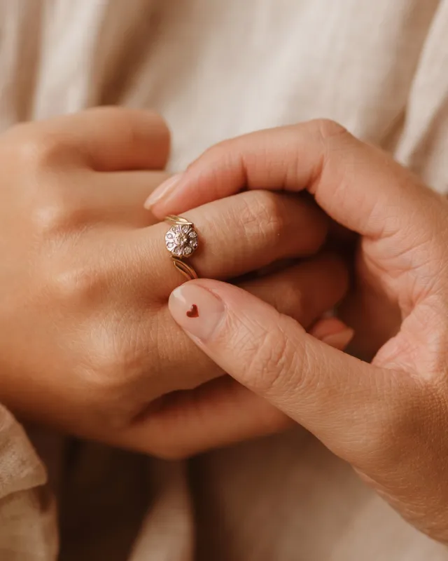 Arie 9ct Gold Nine Diamond Ring sold by Rock n Rose