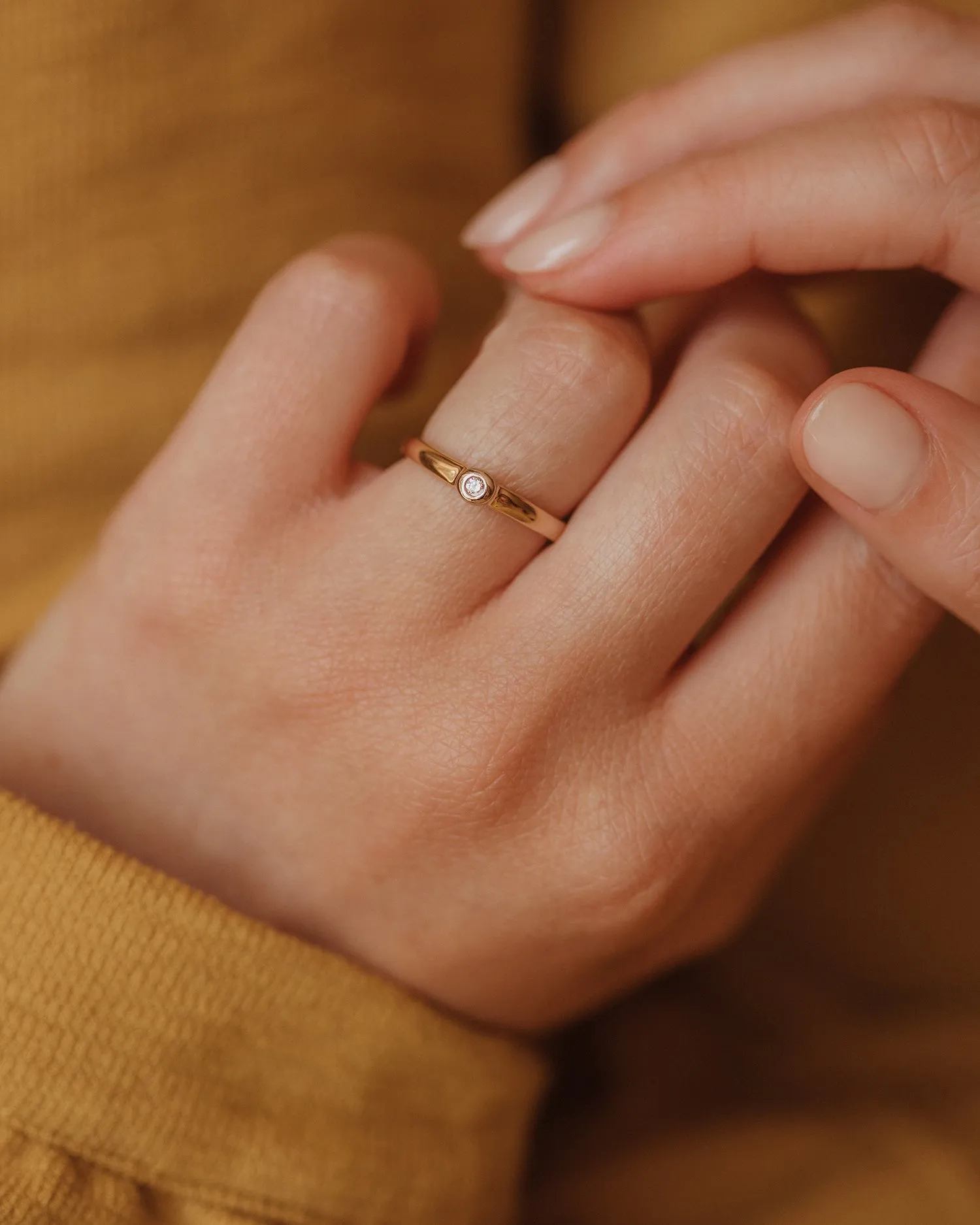 Maria 9ct Gold Solitaire Diamond Ring sold by Rock n Rose product image thumbnail 5