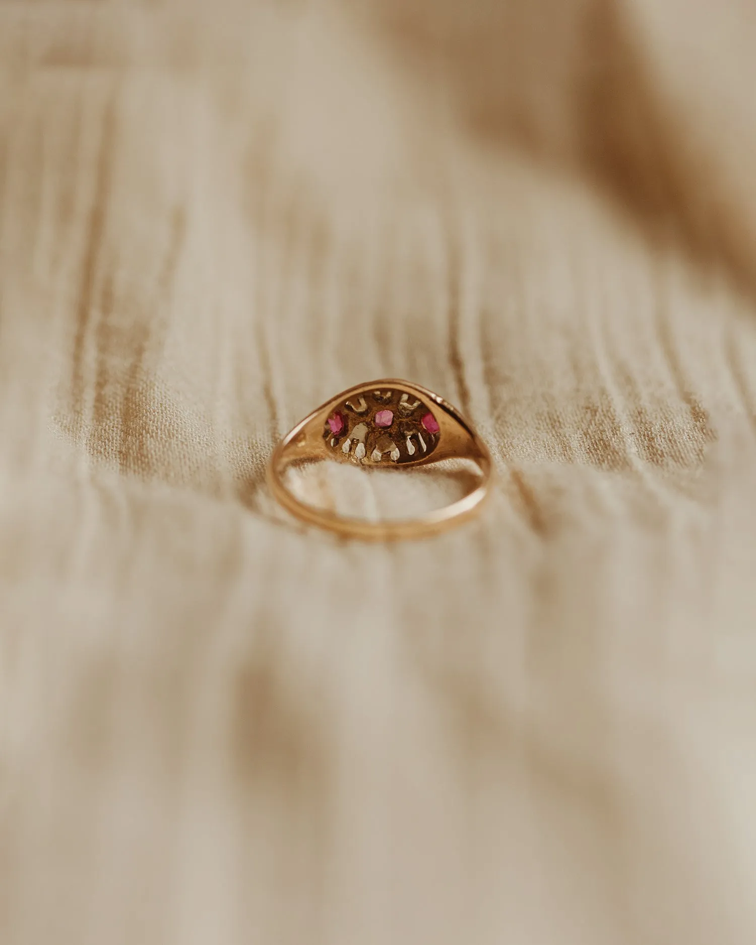 Tammy 15ct Gold Ruby & Pearl Ring sold by Rock n Rose product image thumbnail 5