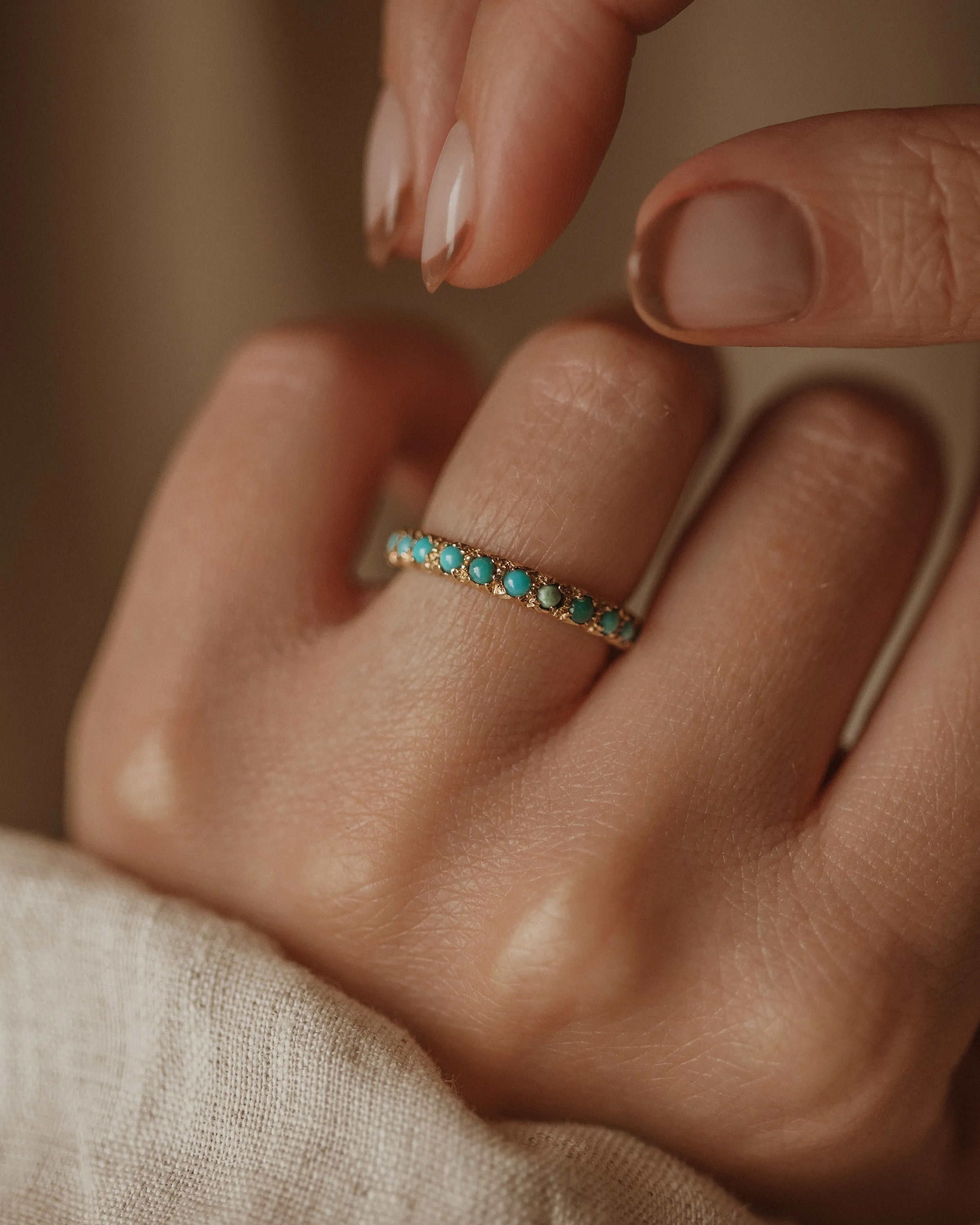 Noreen Antique Turquoise Full Eternity Ring sold by Rock n Rose product image thumbnail 4