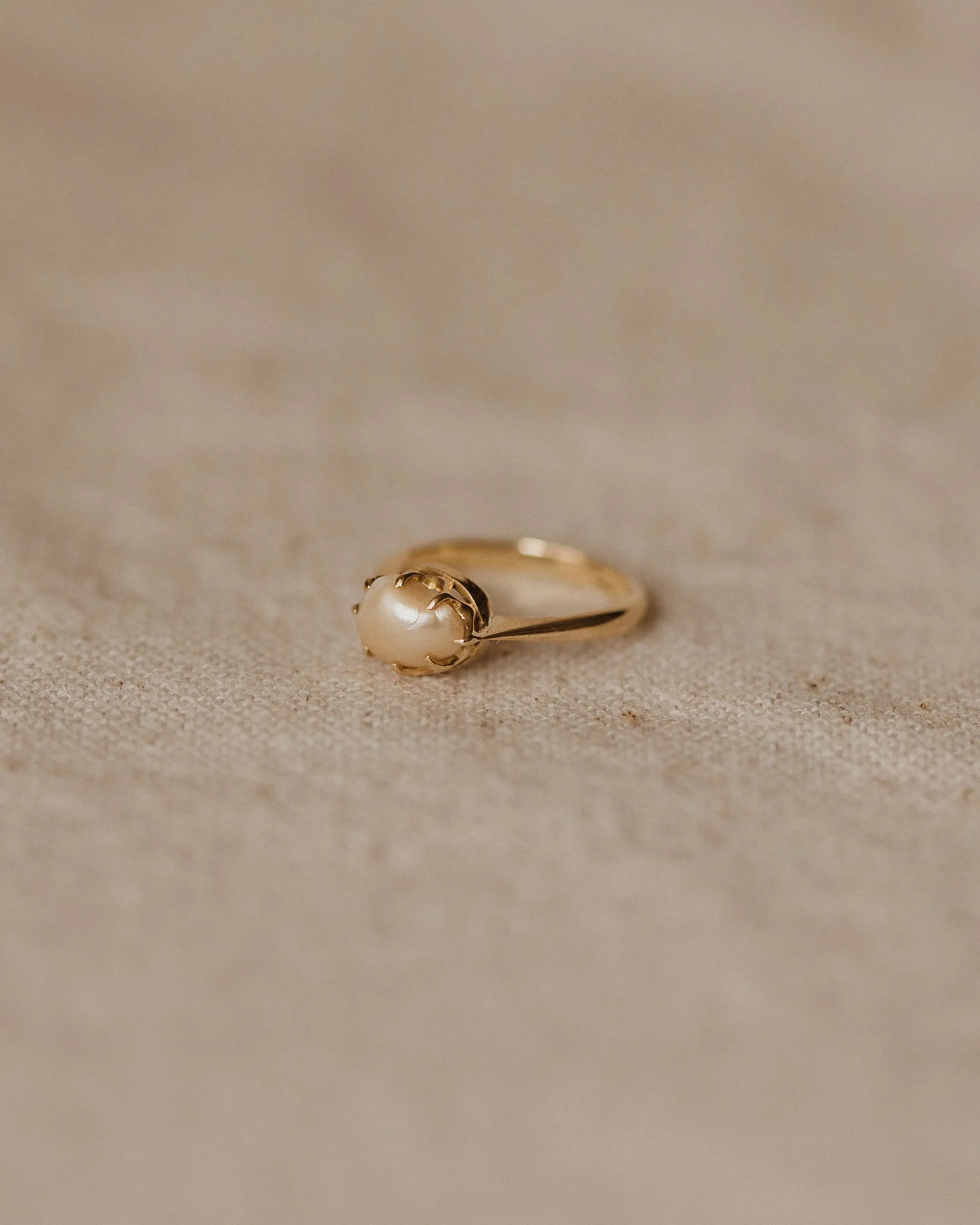 Rosalie Antique 9ct Gold Baroque Pearl Ring sold by Rock n Rose product image thumbnail 4