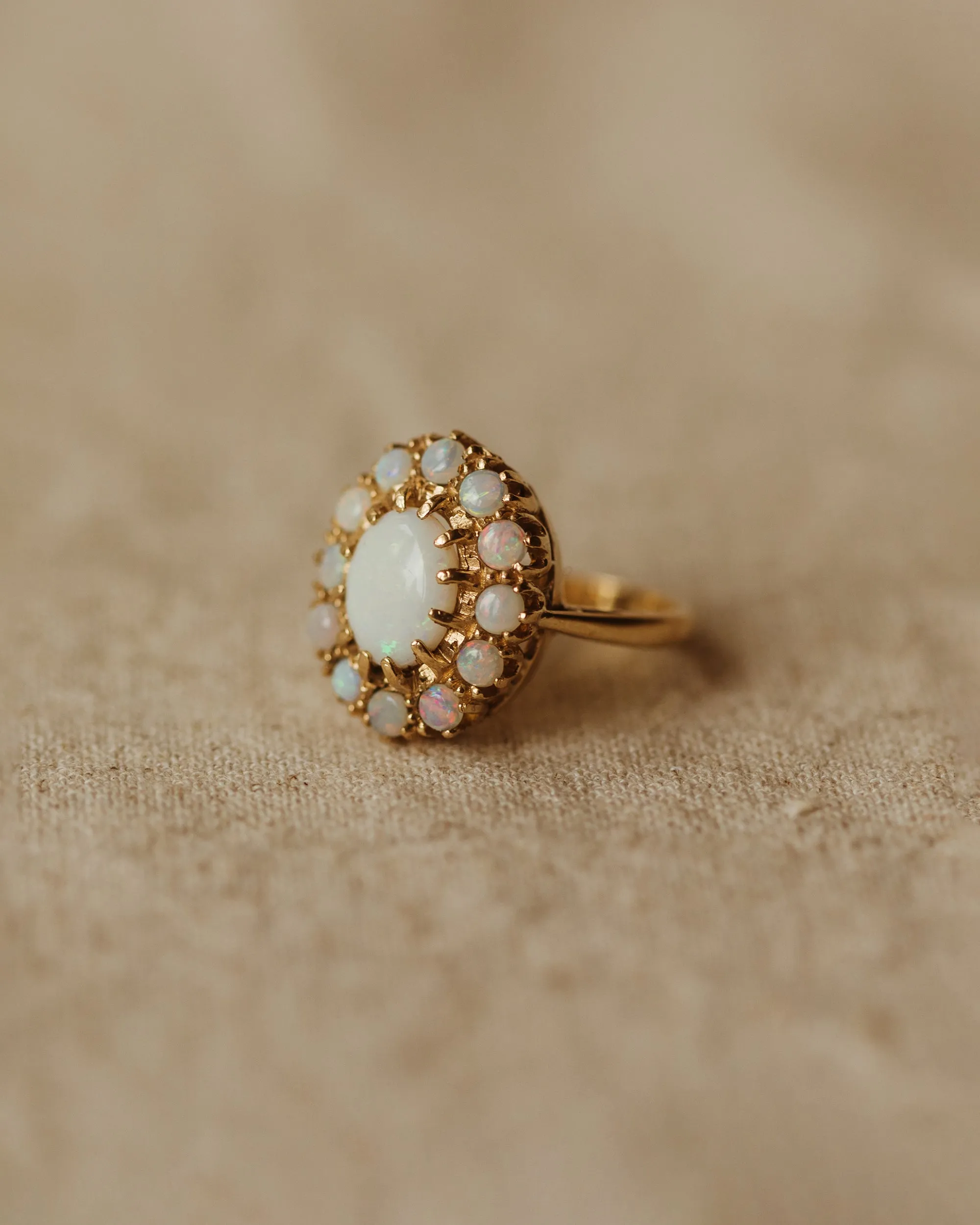 Alma Vintage 9ct Gold Opal Cluster Ring sold by Rock n Rose product image thumbnail 3
