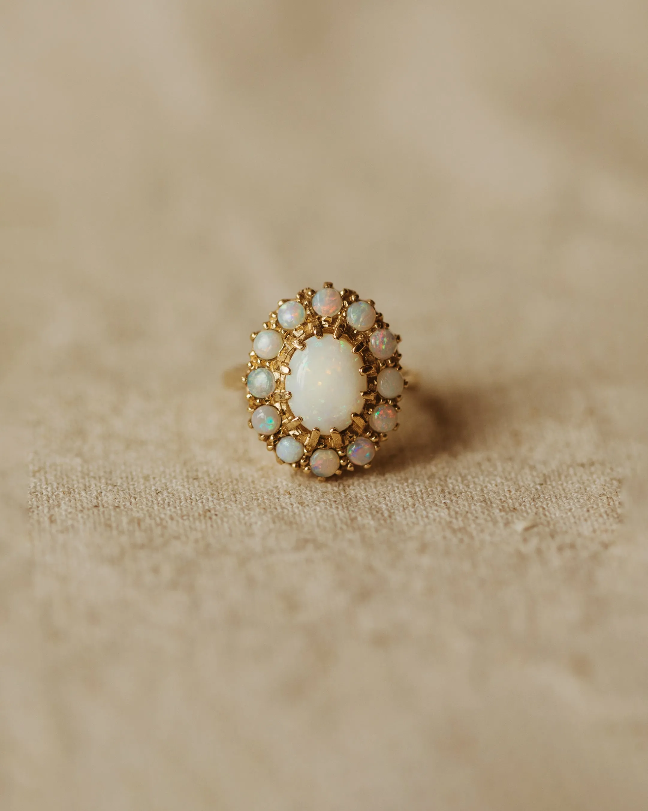 Alma Vintage 9ct Gold Opal Cluster Ring sold by Rock n Rose product image thumbnail 2
