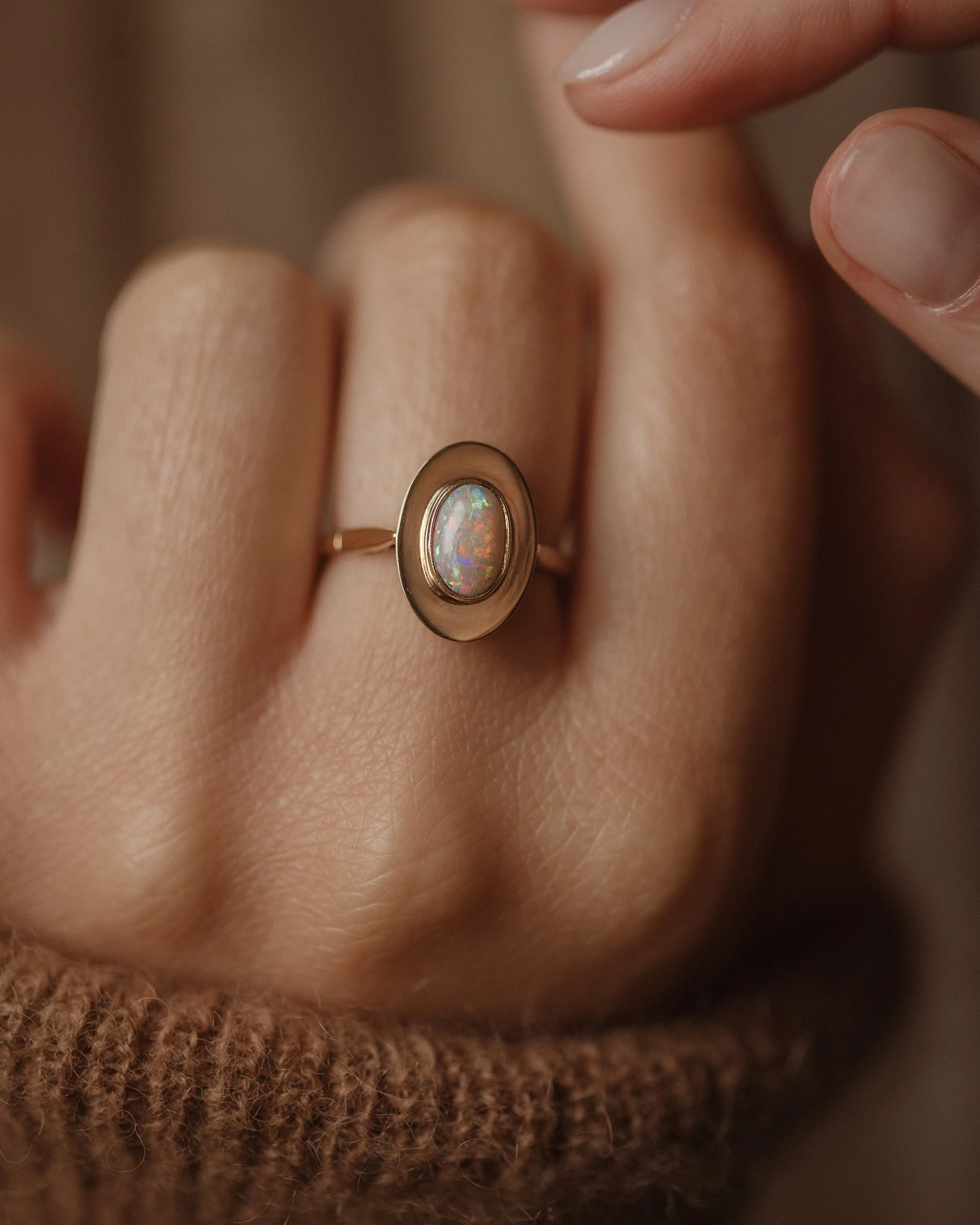 Narcissa Vintage 9ct Gold Opal Ring sold by Rock n Rose