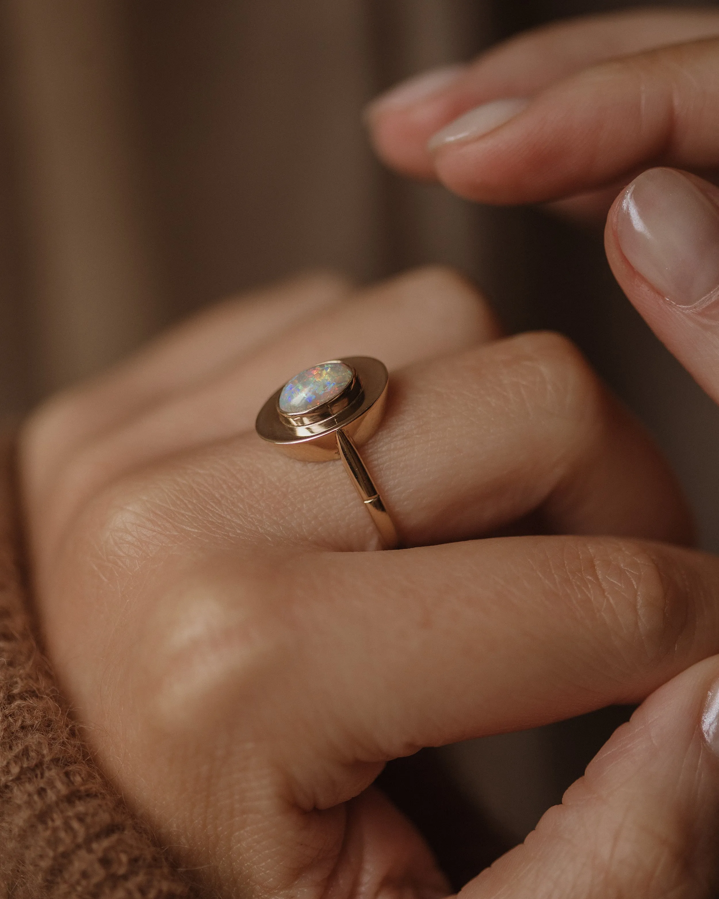 Narcissa Vintage 9ct Gold Opal Ring sold by Rock n Rose product image thumbnail 2