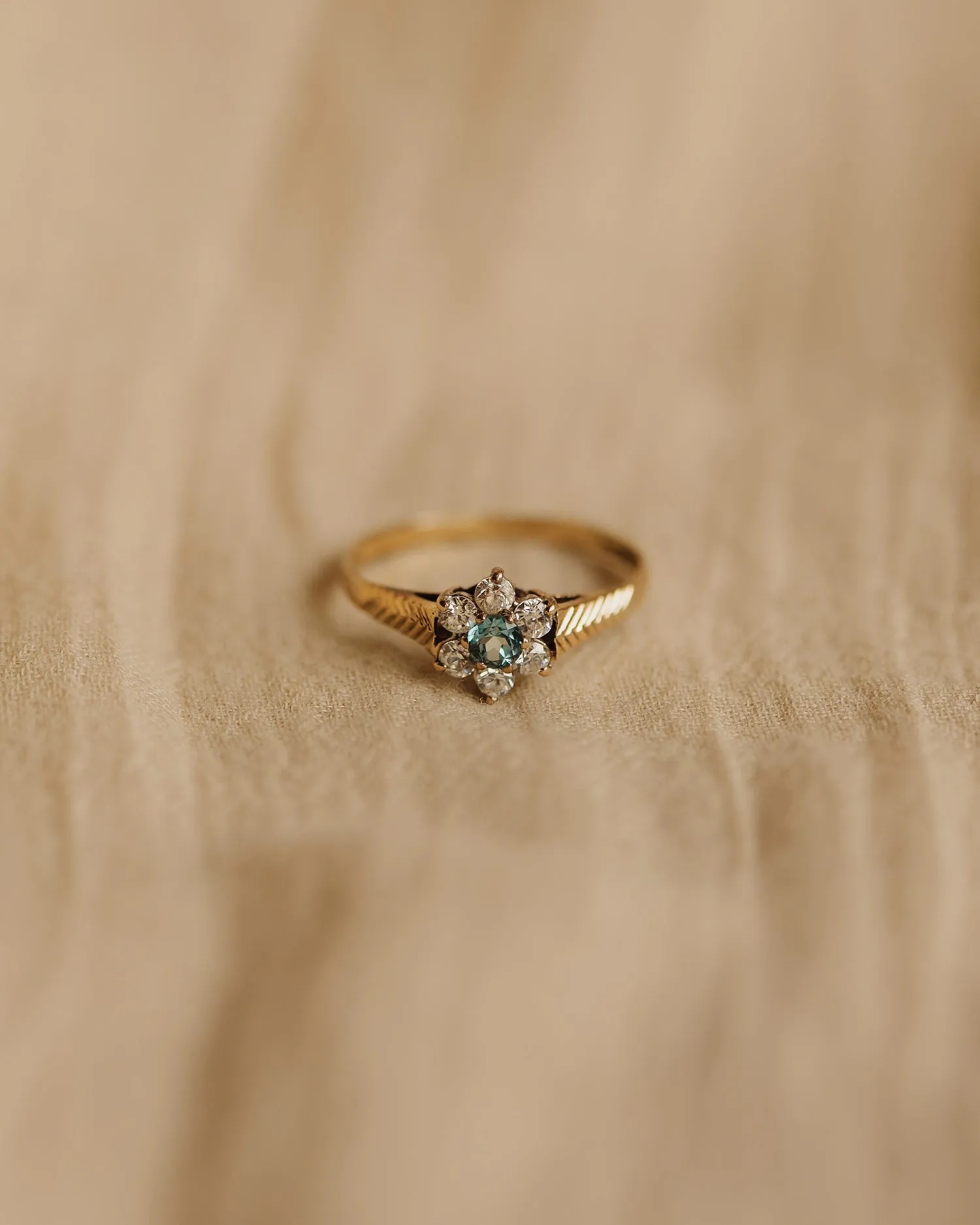 Lydia 1989 9ct Gold Aquamarine Ring sold by Rock n Rose