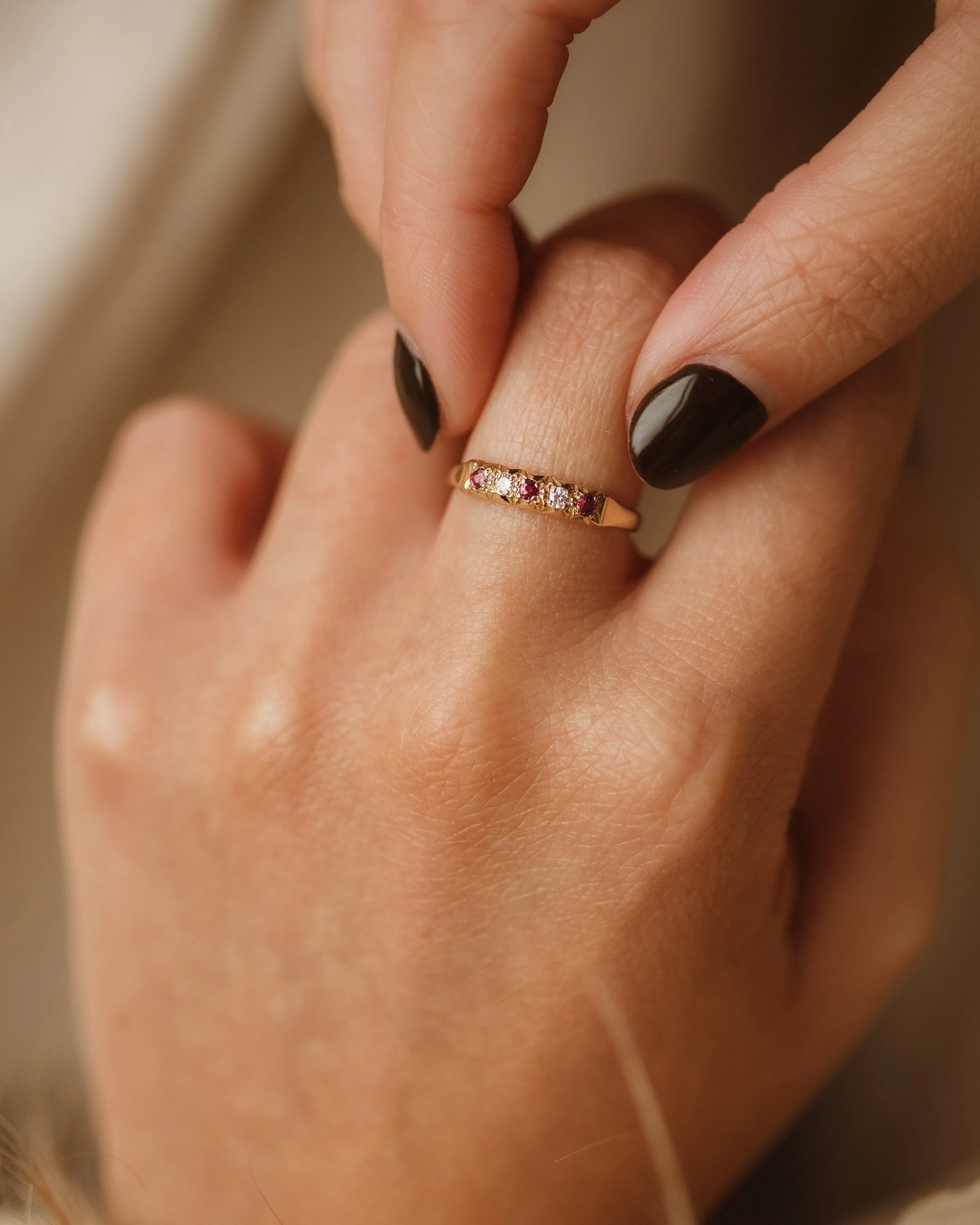 Eleanora 1984 9ct Gold Ruby & Diamond Ring sold by Rock n Rose product image thumbnail 5