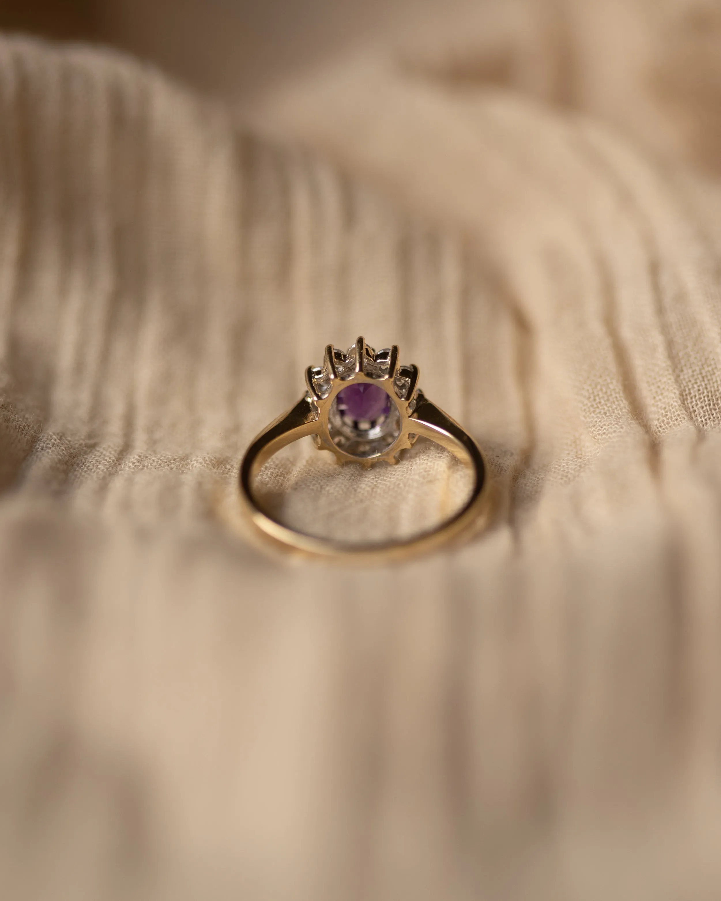 Effie Vintage 9ct Gold Paste & CZ Cluster Ring sold by Rock n Rose product image thumbnail 5