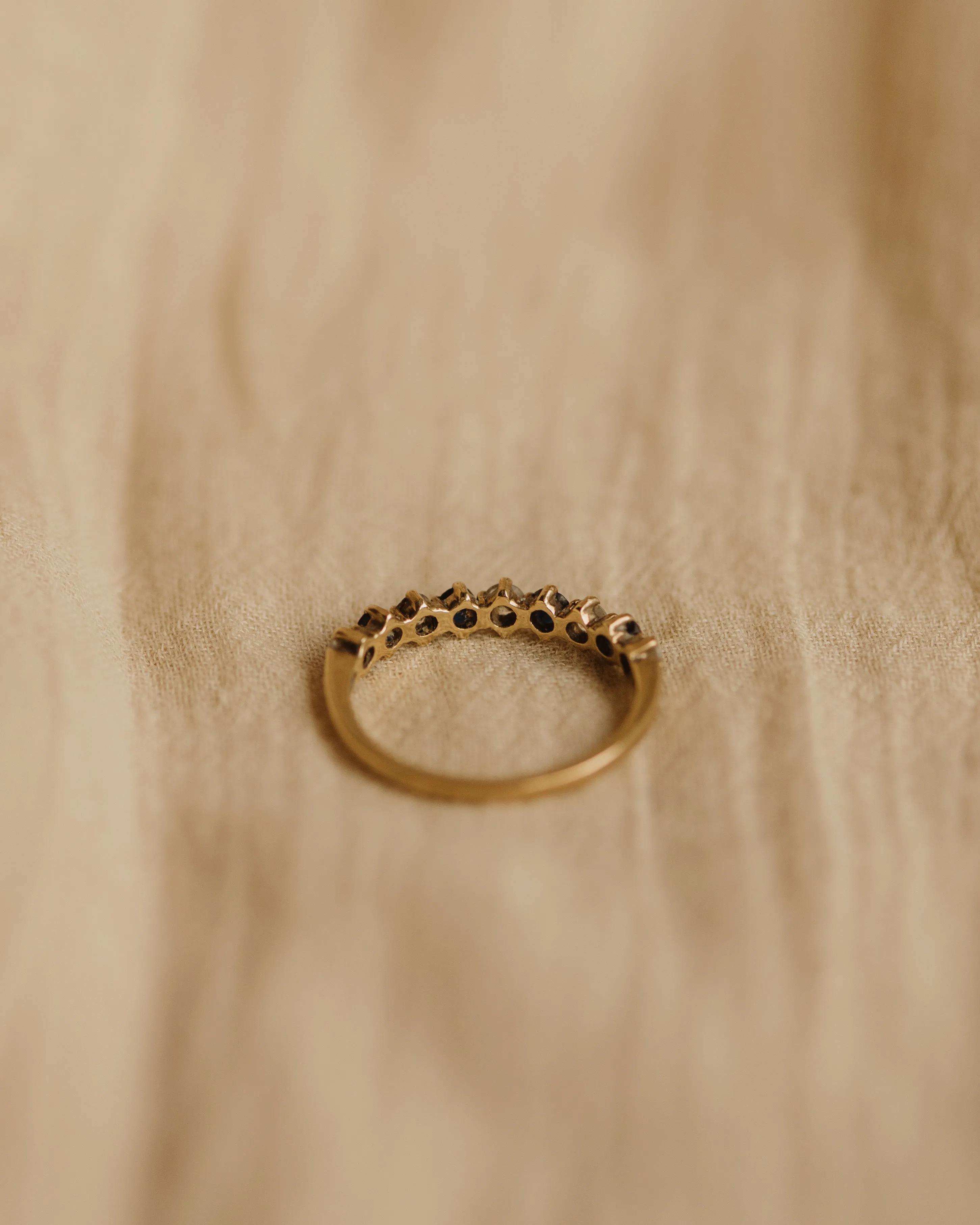 Elizabeth 1983 9ct Gold Sapphire Half Eternity Ring sold by Rock n Rose product image thumbnail 4