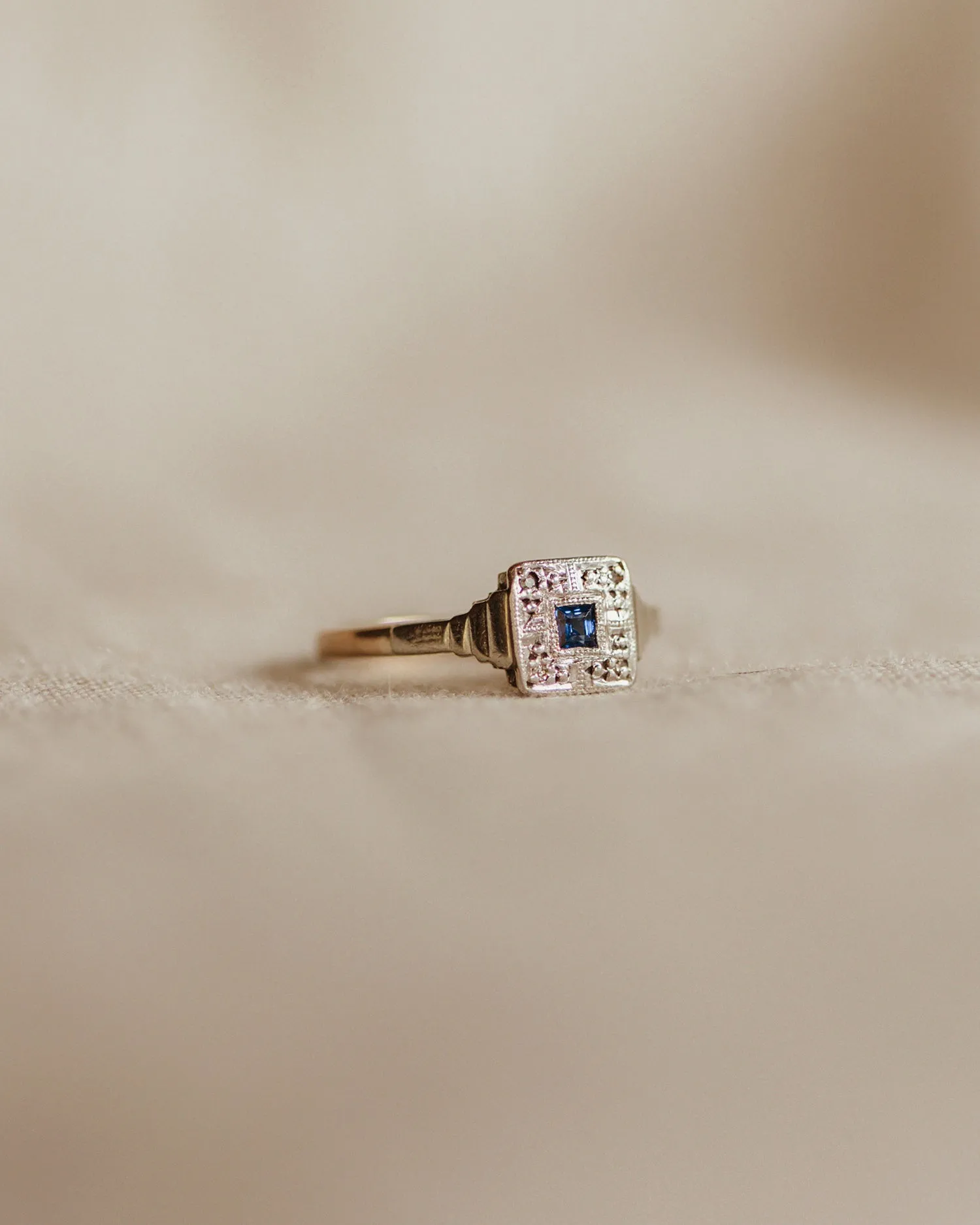 Lois 9ct Gold Art Deco Sapphire Ring sold by Rock n Rose product image thumbnail 3