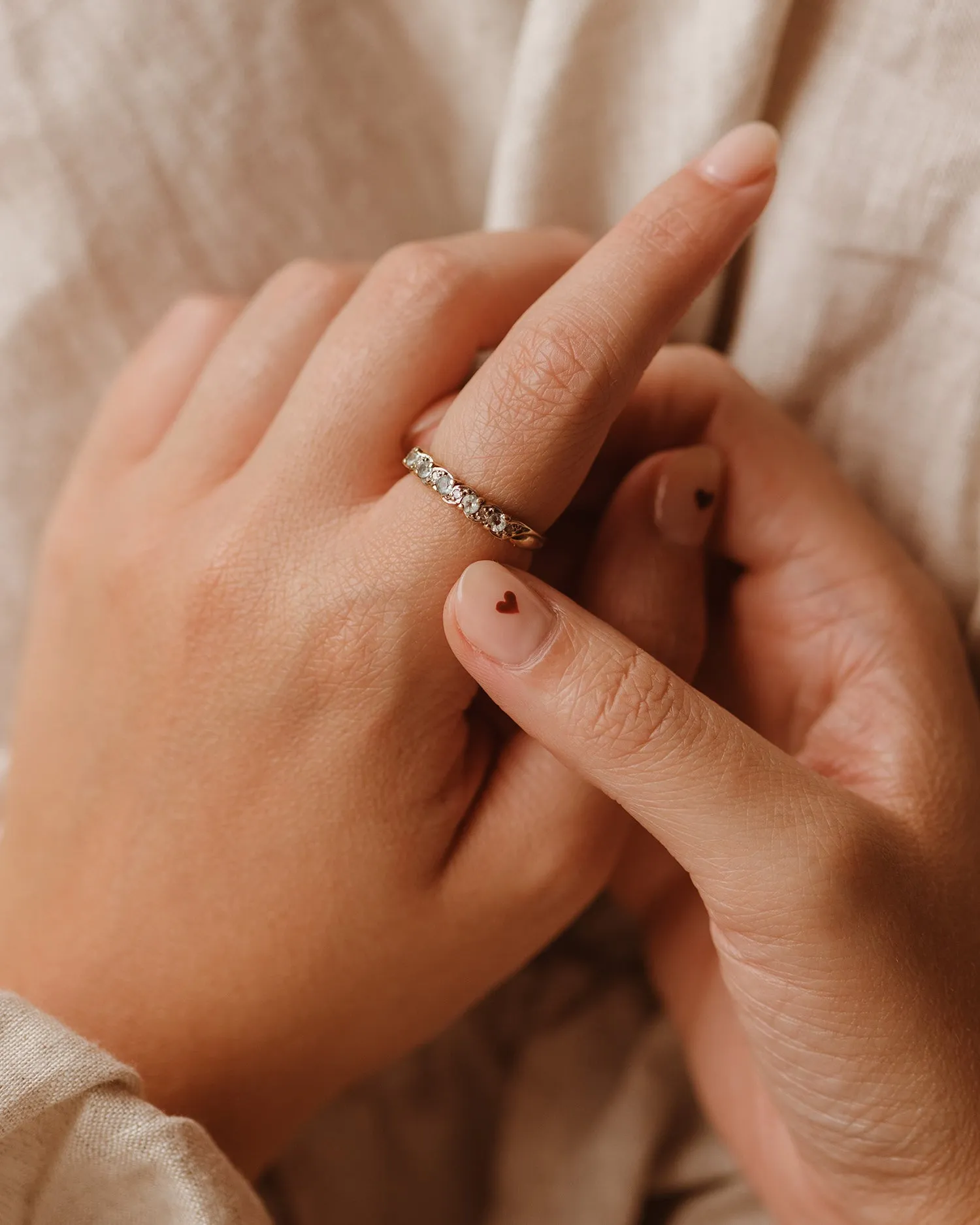 Harriet 9ct Gold Aquamarine & Diamond Ring sold by Rock n Rose product image thumbnail 2