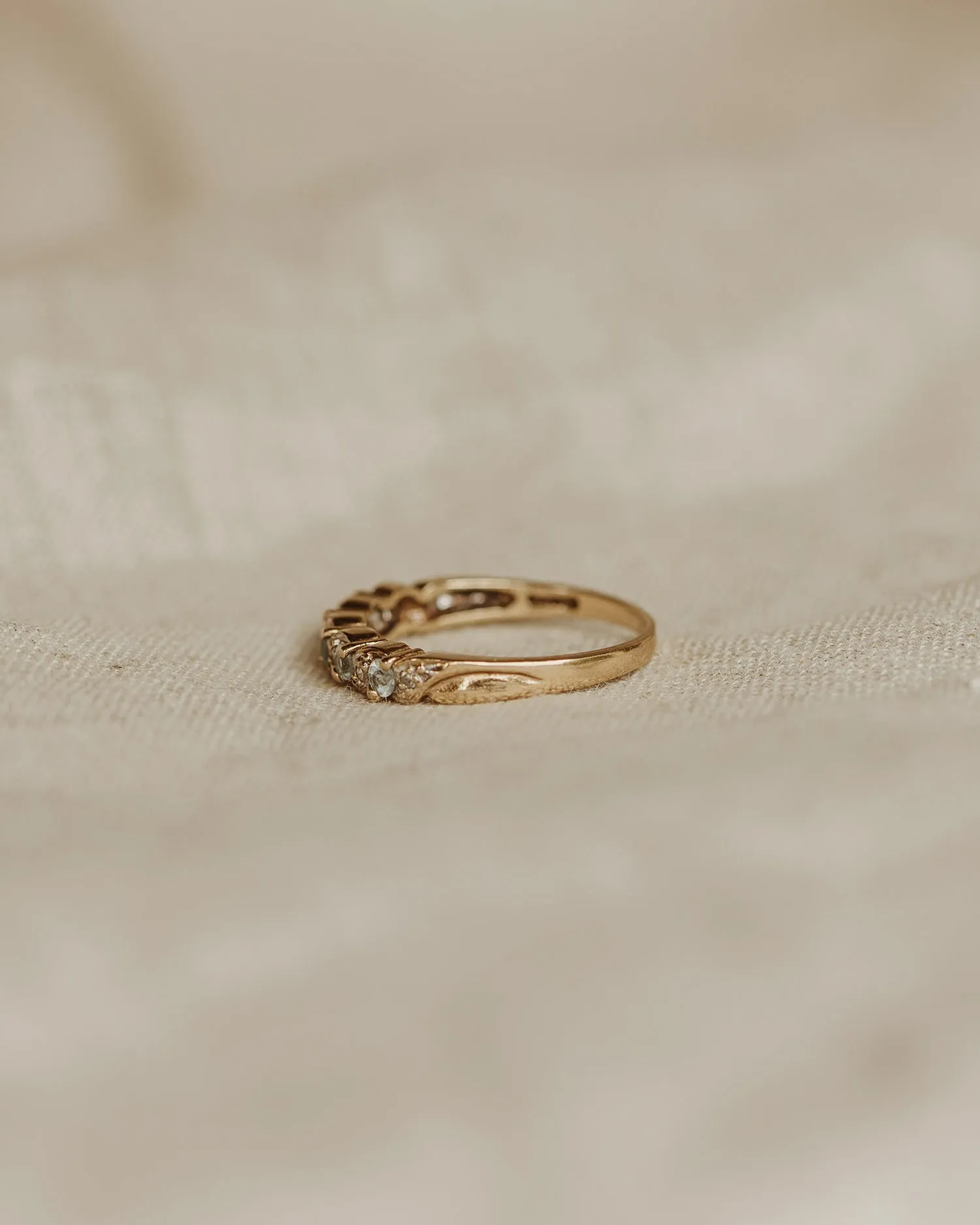 Harriet 9ct Gold Aquamarine & Diamond Ring sold by Rock n Rose product image thumbnail 5