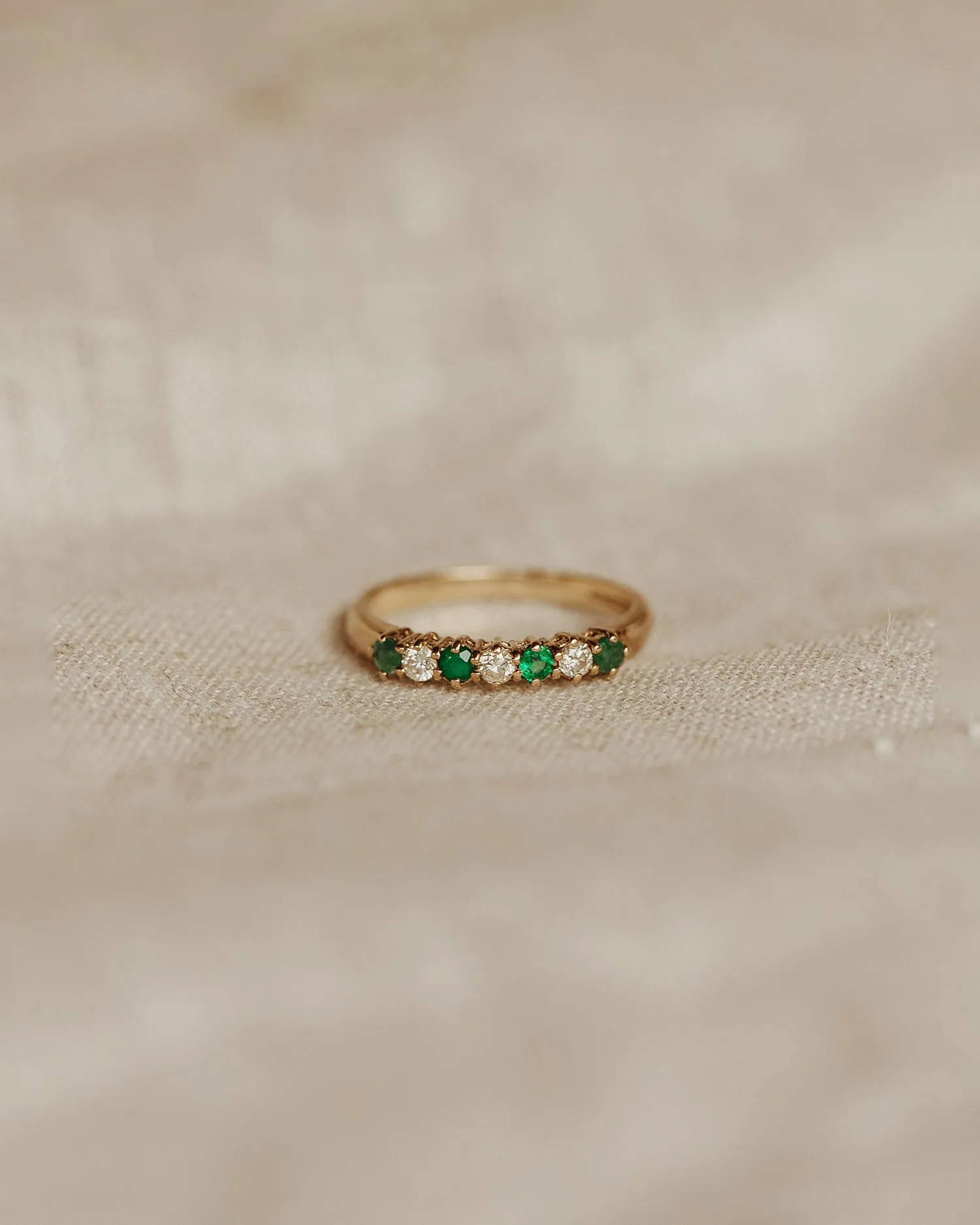 Adelaide 9ct Gold Emerald & Diamond Ring sold by Rock n Rose