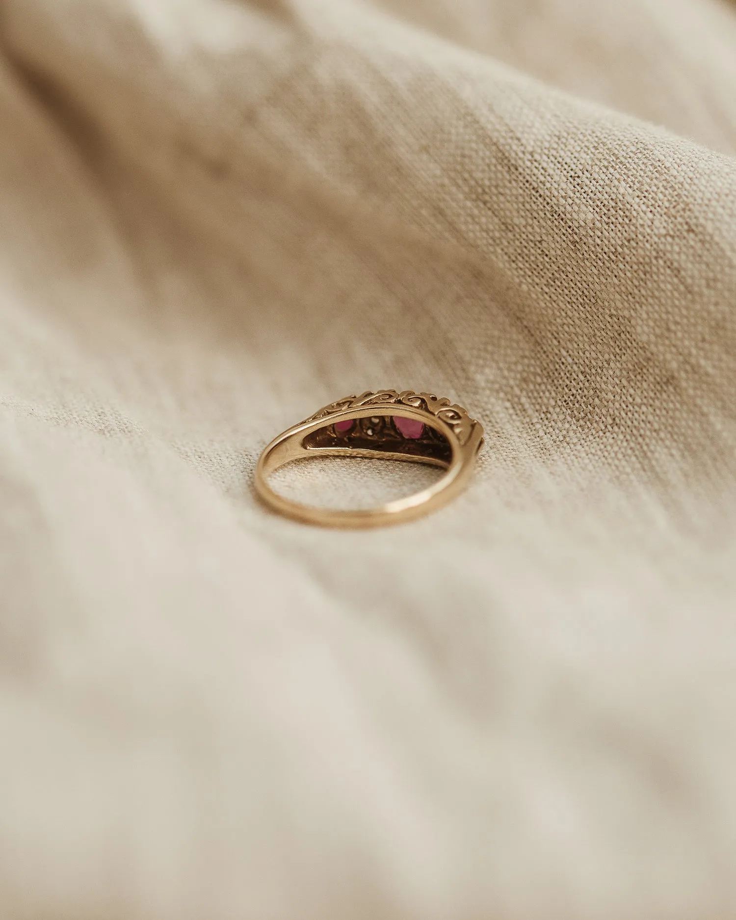 Quinn 9ct Gold Ruby & Diamond Ring sold by Rock n Rose product image thumbnail 4