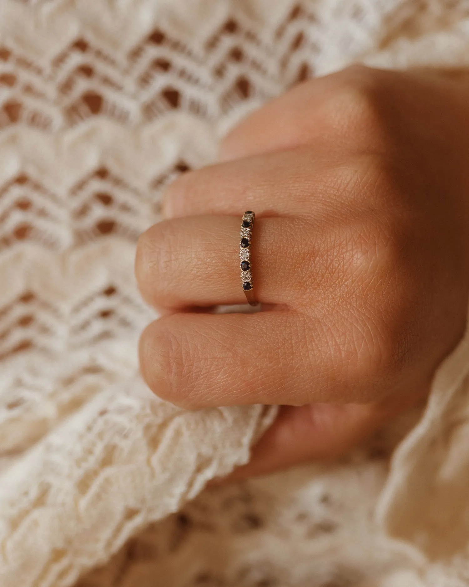 Penny 9ct Gold Sapphire & Diamond Ring sold by Rock n Rose