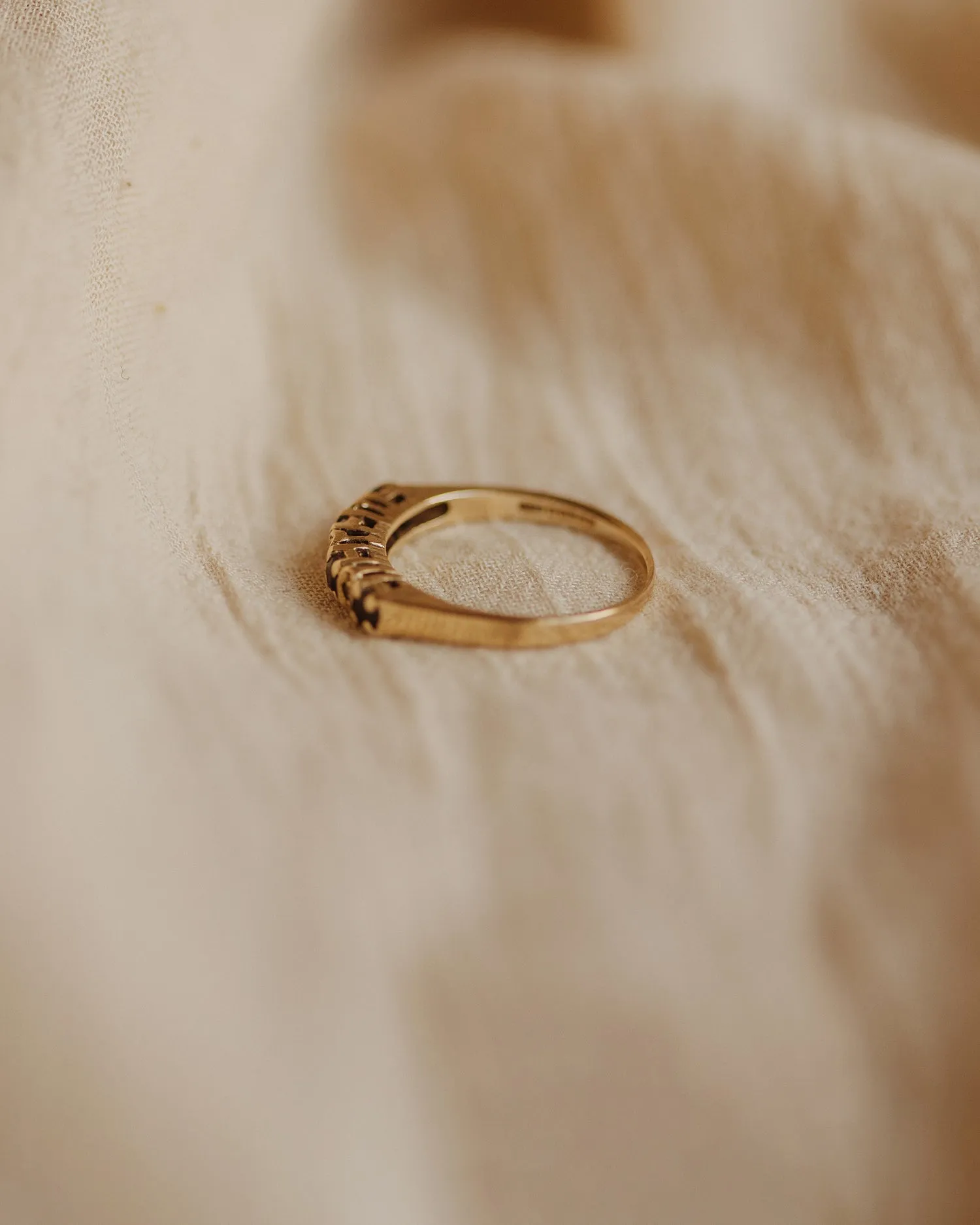 Eulalia 1983 9ct Gold Vintage Sapphire & Diamond Ring sold by Rock n Rose product image thumbnail 5