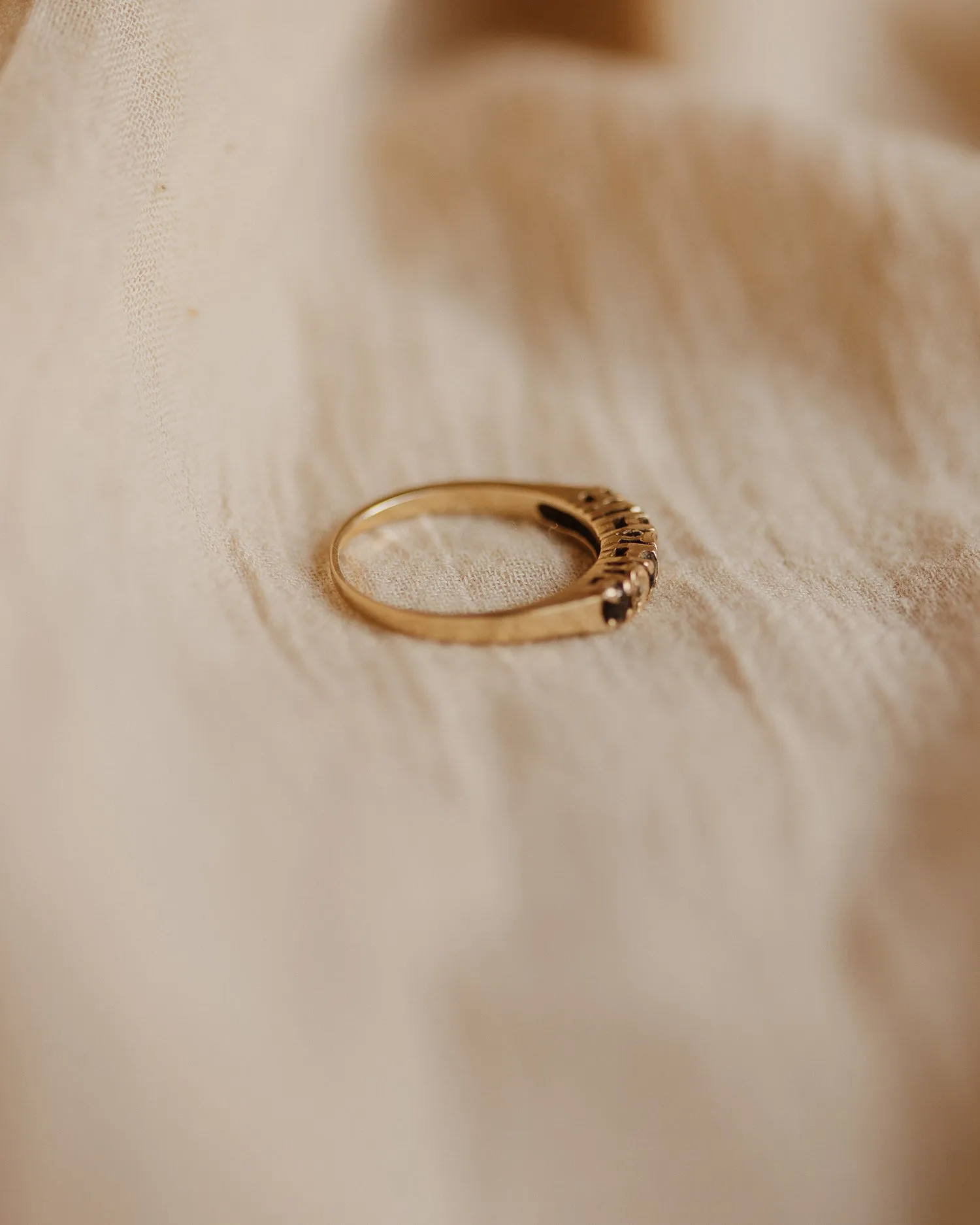 Eulalia 1983 9ct Gold Vintage Sapphire & Diamond Ring sold by Rock n Rose product image thumbnail 3