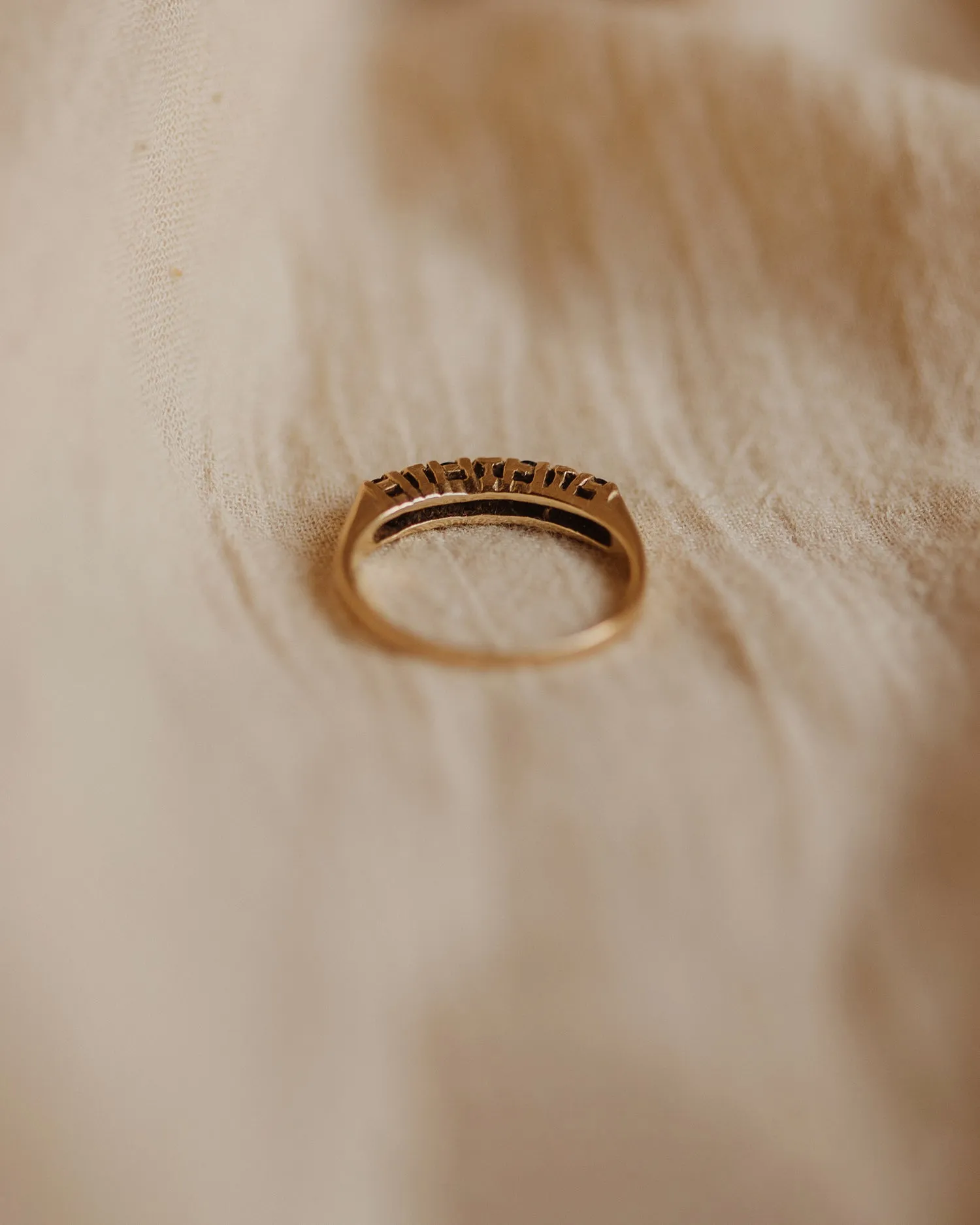 Eulalia 1983 9ct Gold Vintage Sapphire & Diamond Ring sold by Rock n Rose product image thumbnail 4