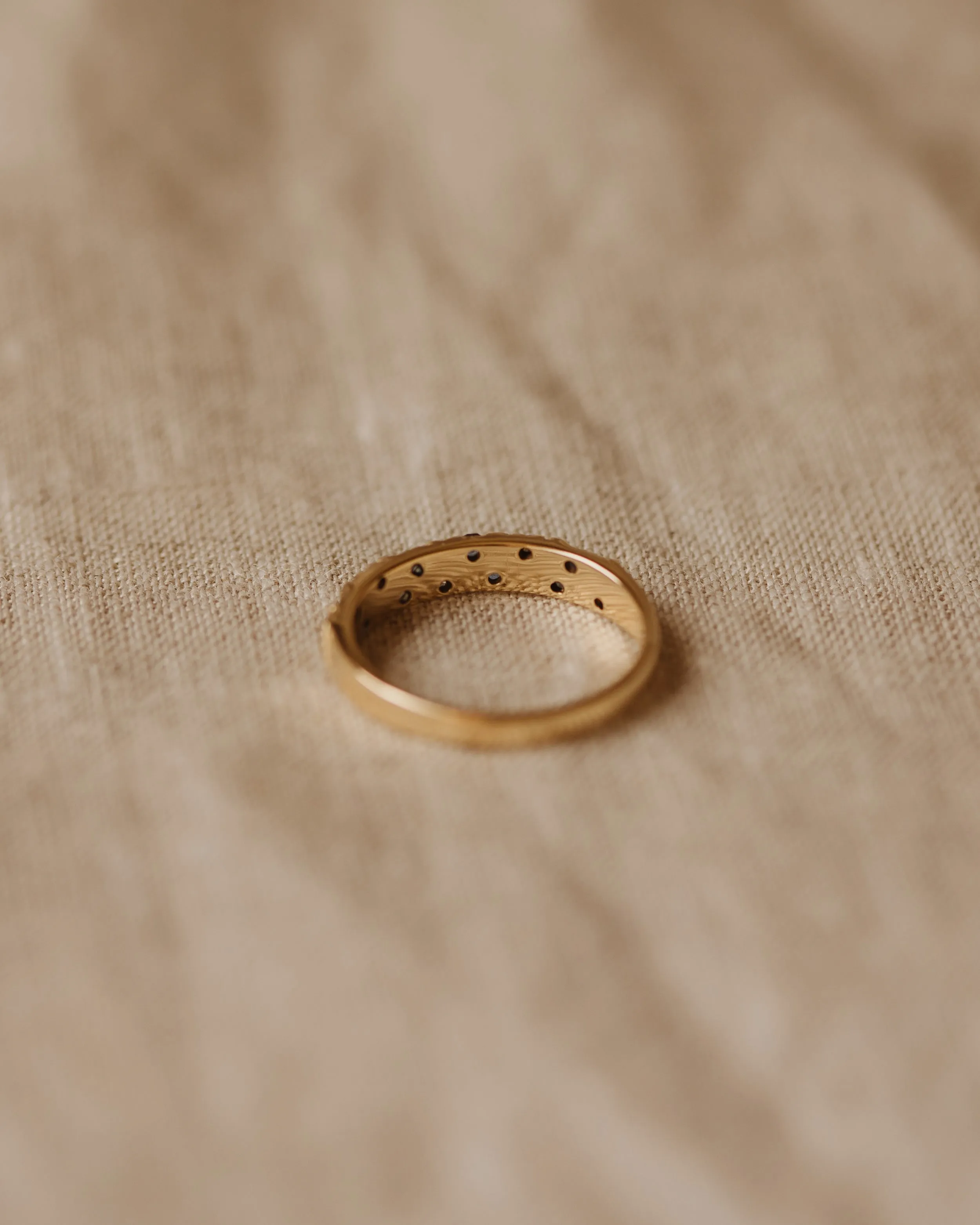 Geneva 9ct Gold Sapphire & Diamond Band Ring sold by Rock n Rose product image thumbnail 5