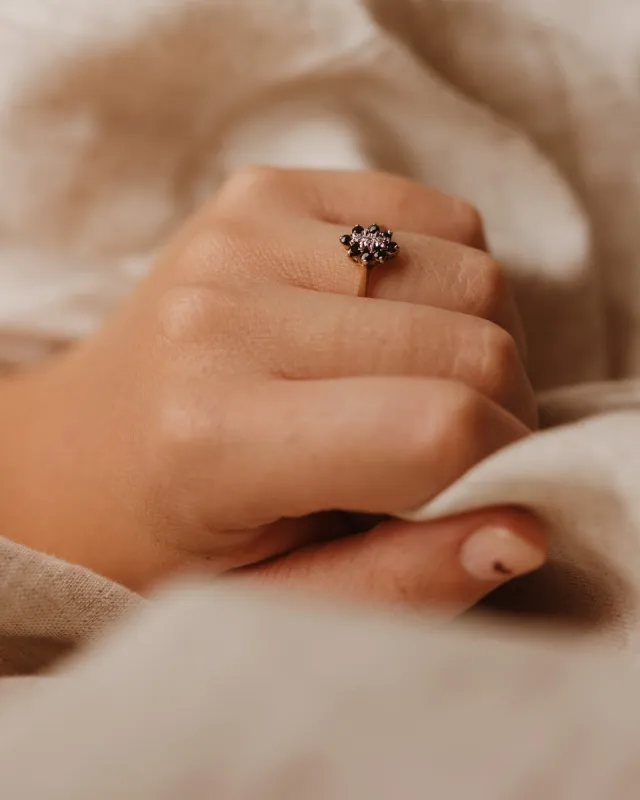 June 9ct Gold Sapphire & Diamond Ring sold by Rock n Rose