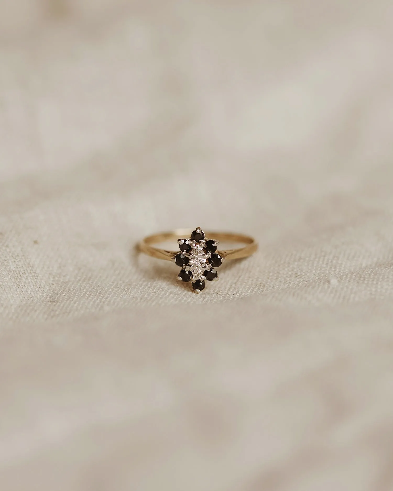 June 9ct Gold Sapphire & Diamond Ring sold by Rock n Rose product image thumbnail 2