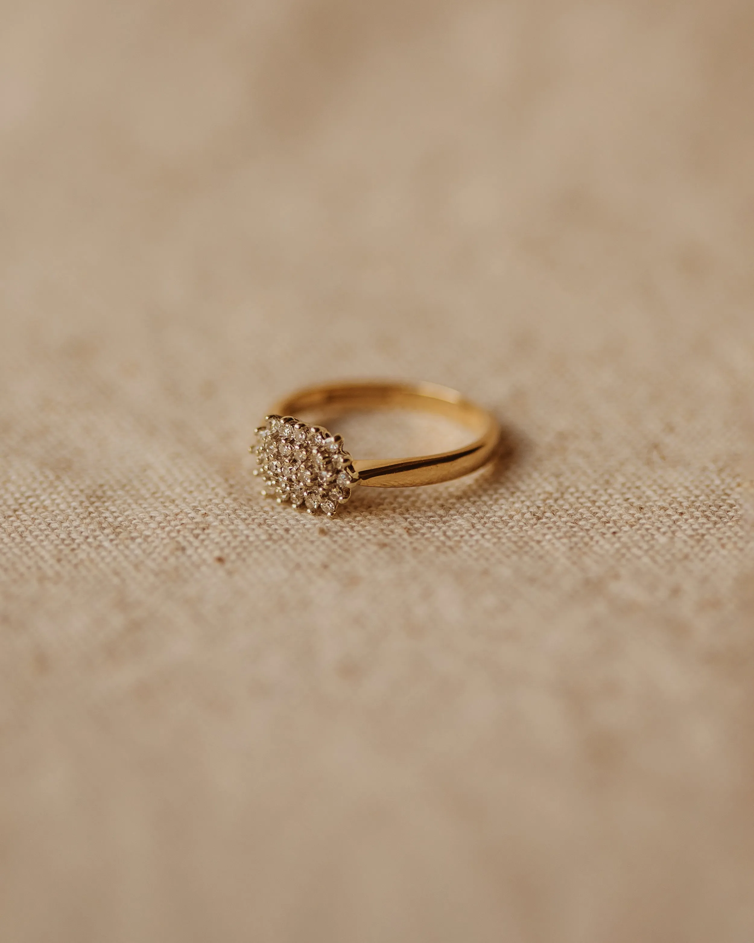 Ida Vintage 9ct Gold Diamond Cluster Ring sold by Rock n Rose product image thumbnail 3